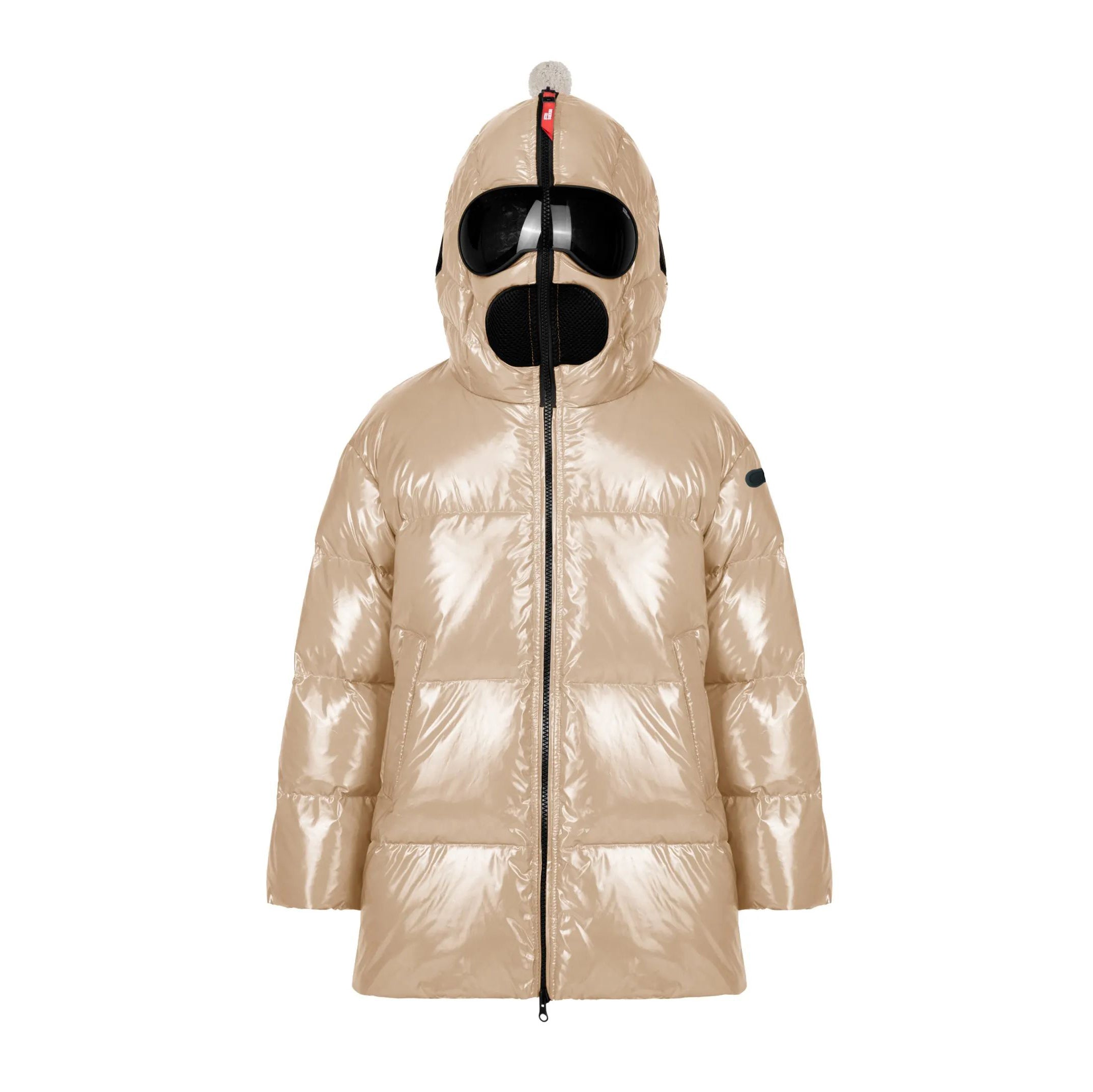 Girls Sand Glossy Padded Down Coat