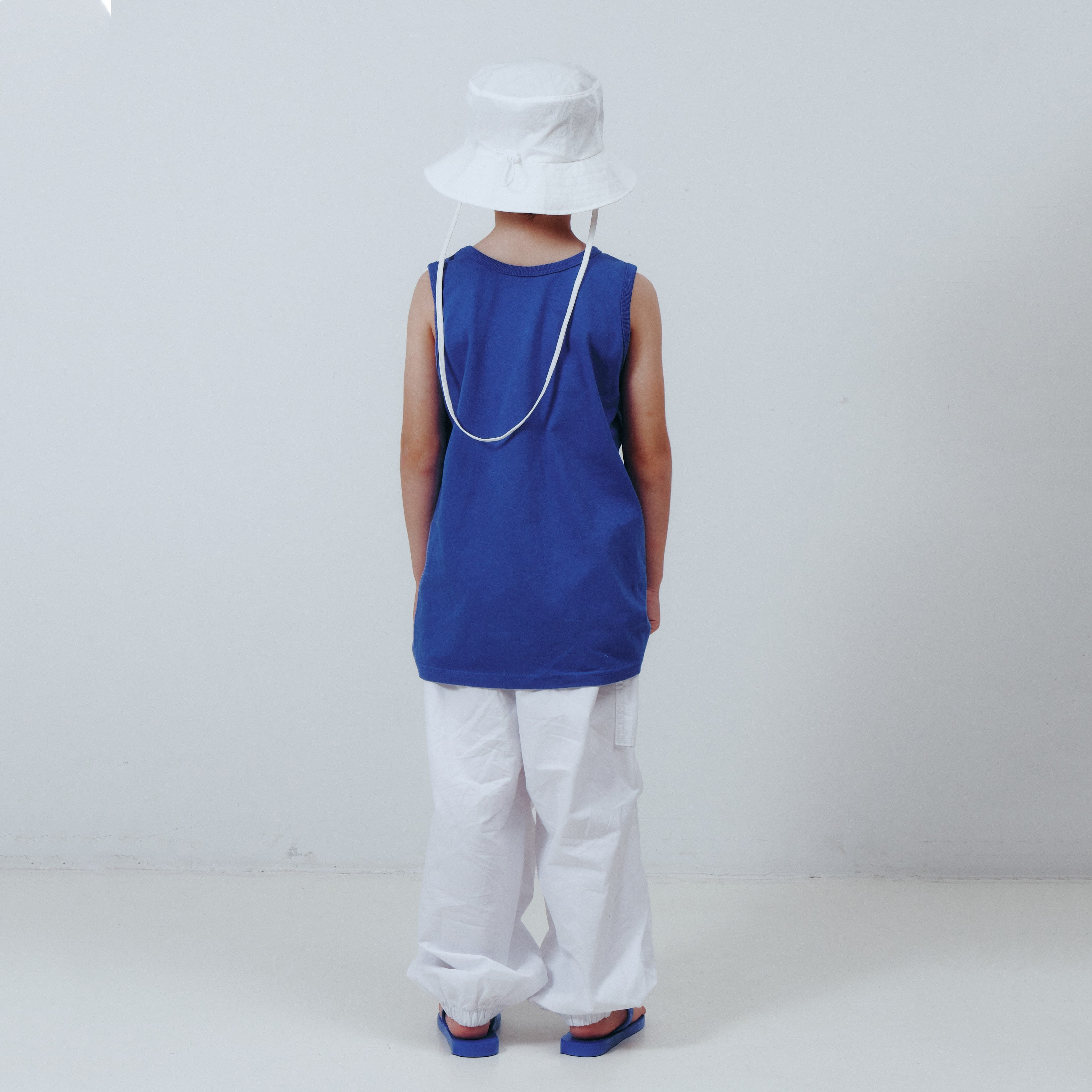 Boys & Girls White Cotton Trousers