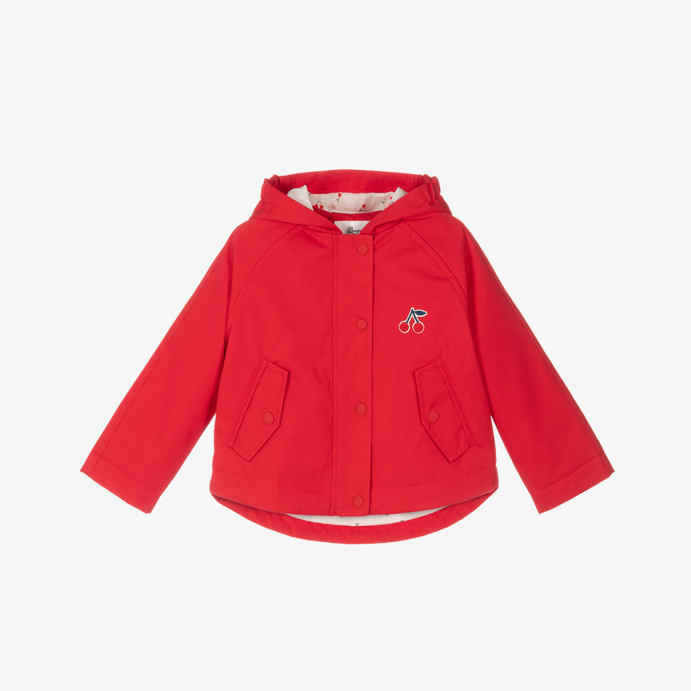 Girls Red Hooded Jacket