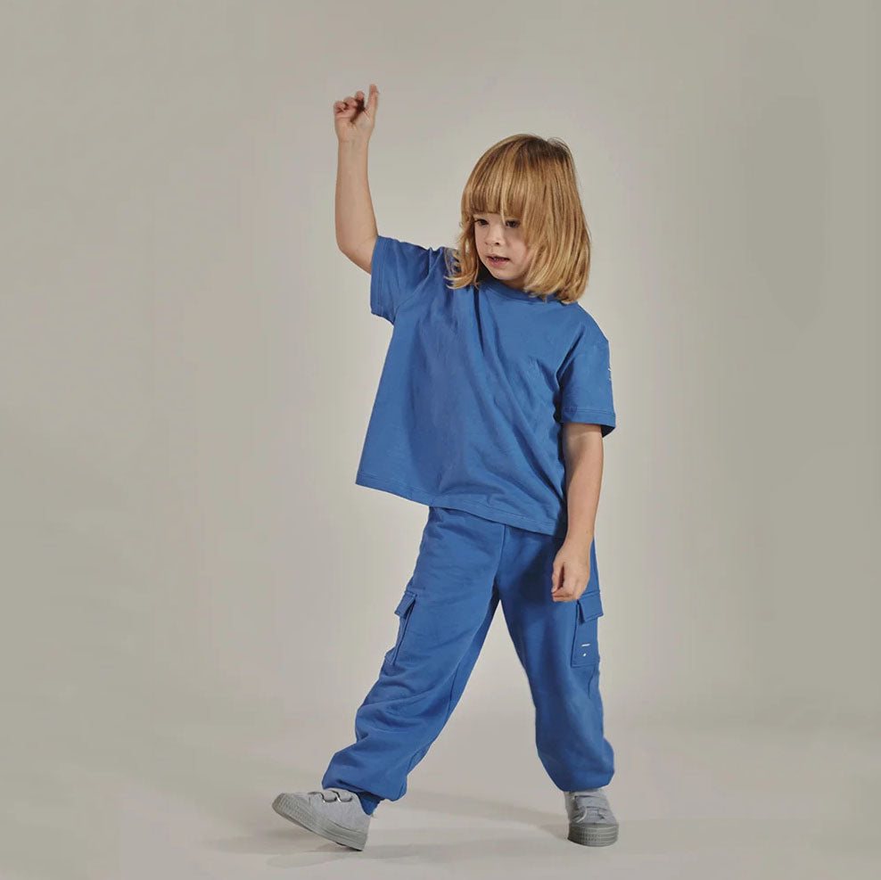 Boys & Girls Blue Cotton Trousers