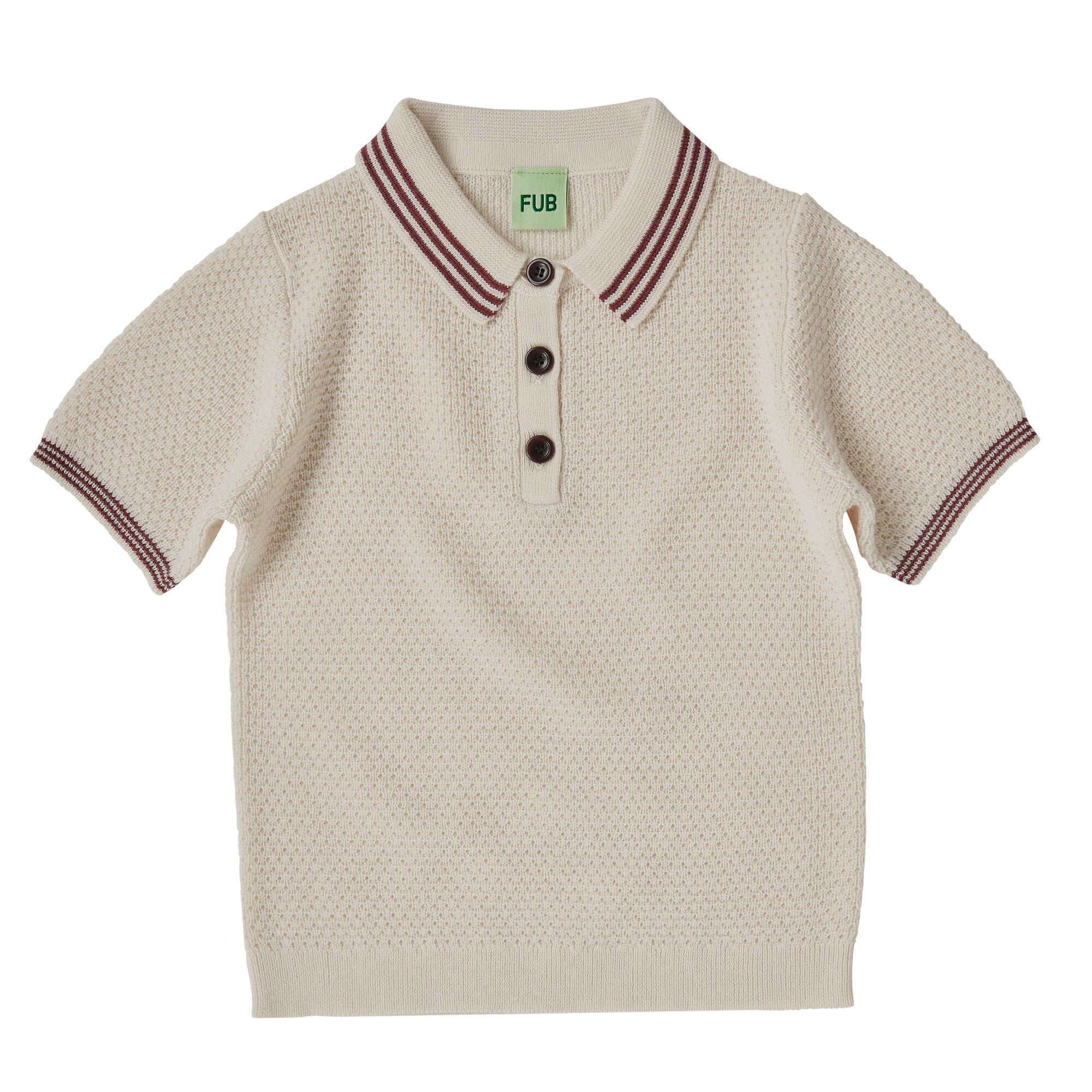 Boys & Girls White Wool Polo Shirt