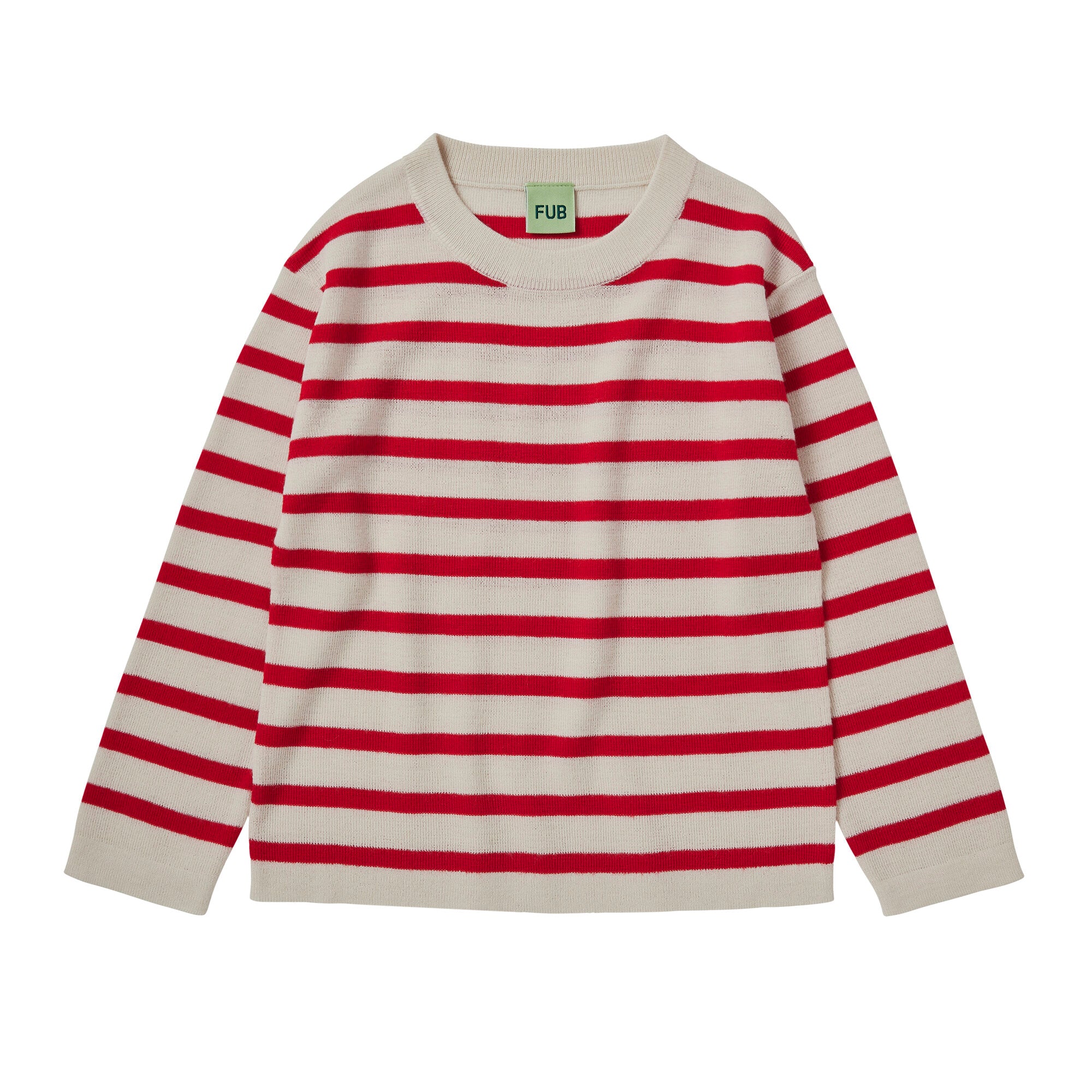 Boys & Girls Red Stripes Wool T-Shirt