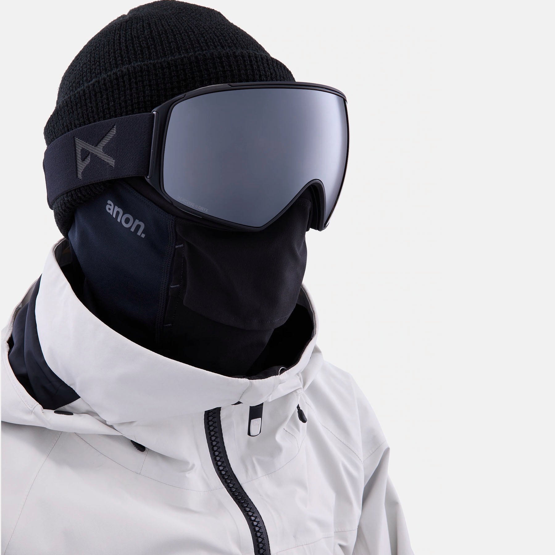 Adult Dark Grey Ski Goggle & Face Mask Set(Anon M4球面镜)