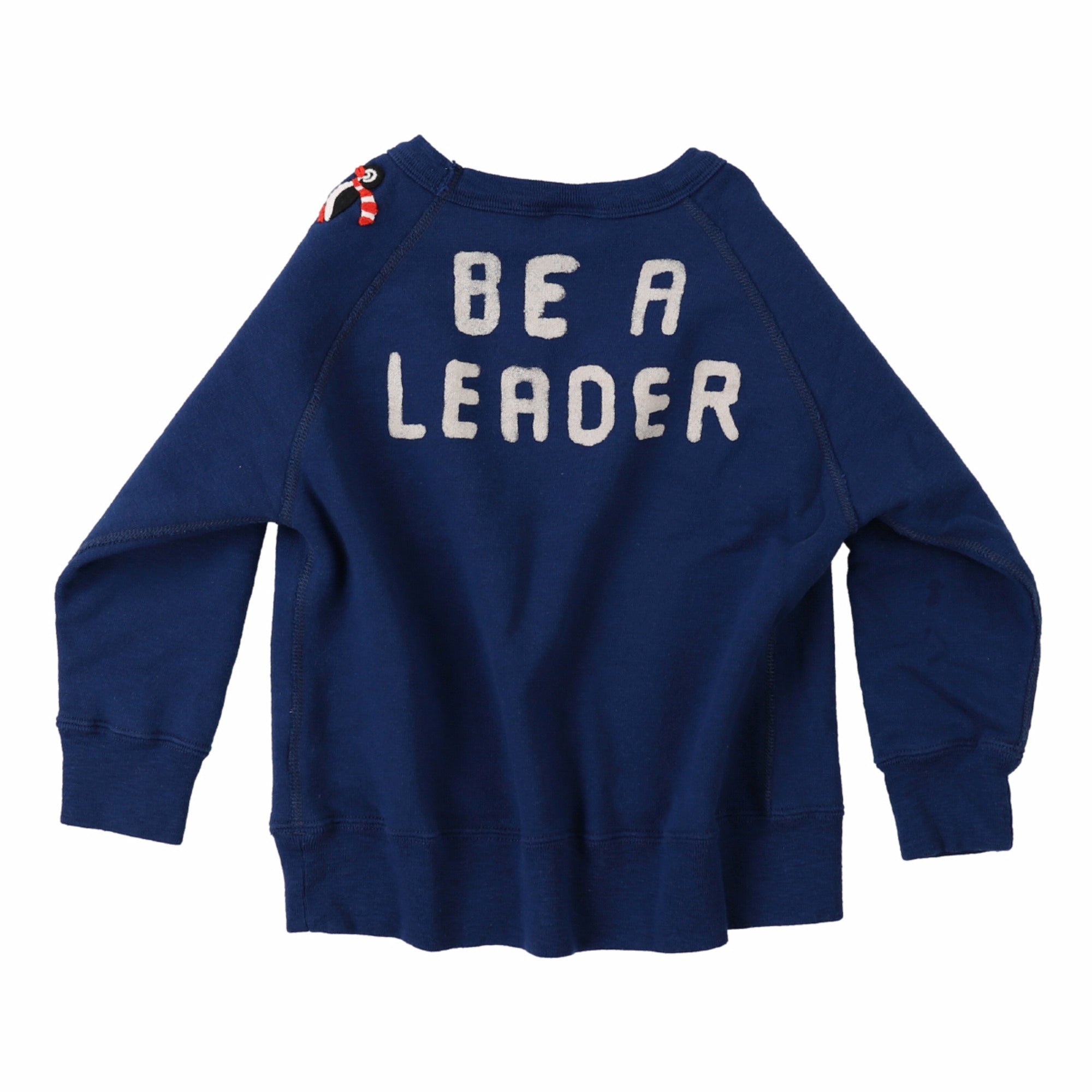 Boys & Girls Navy Logo Cotton Sweatshirt