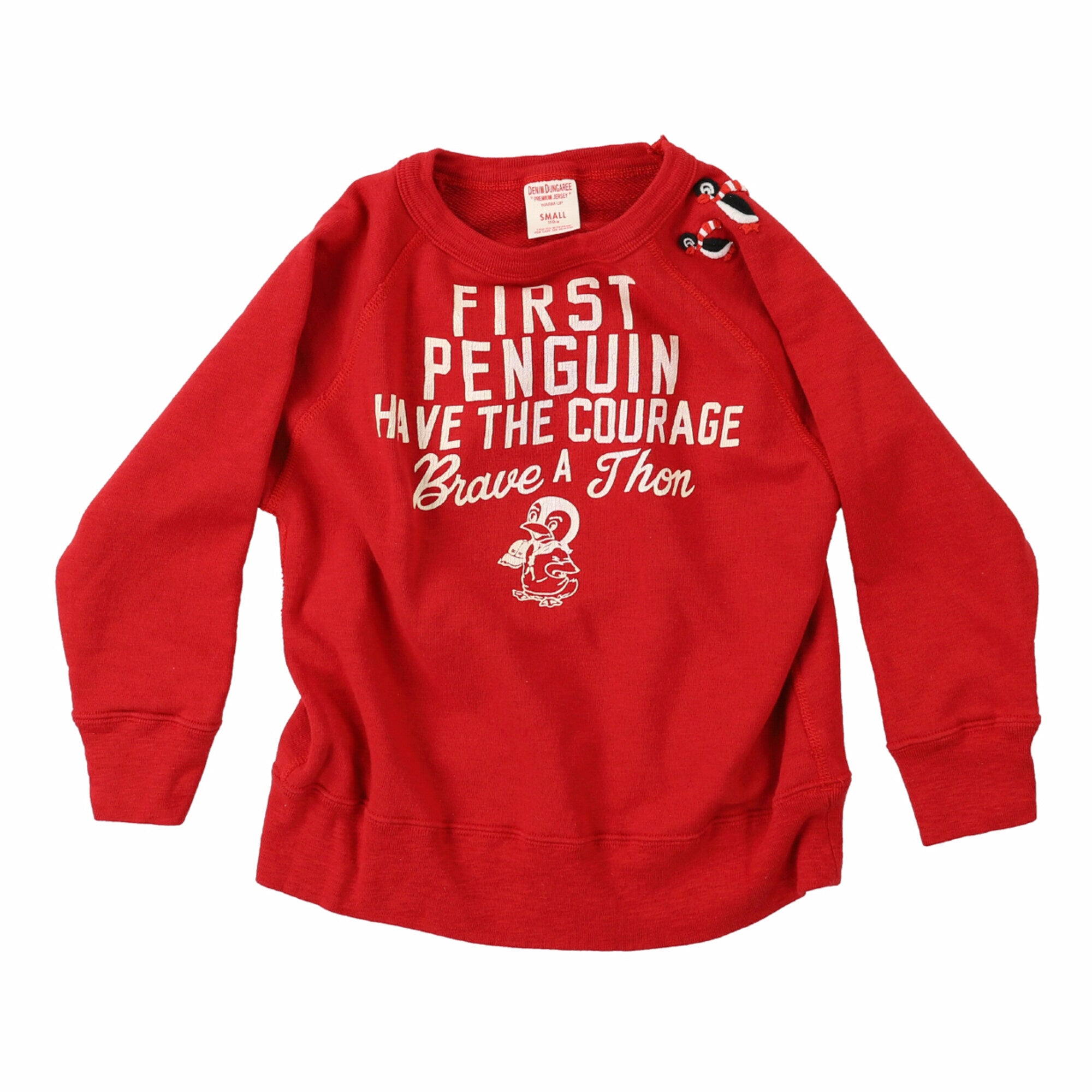 Boys & Girls Red Logo Cotton Sweatshirt