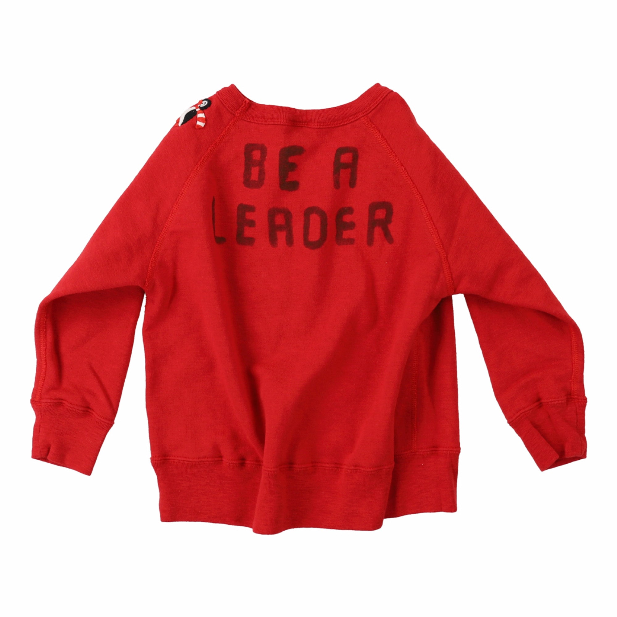 Boys & Girls Red Logo Cotton Sweatshirt