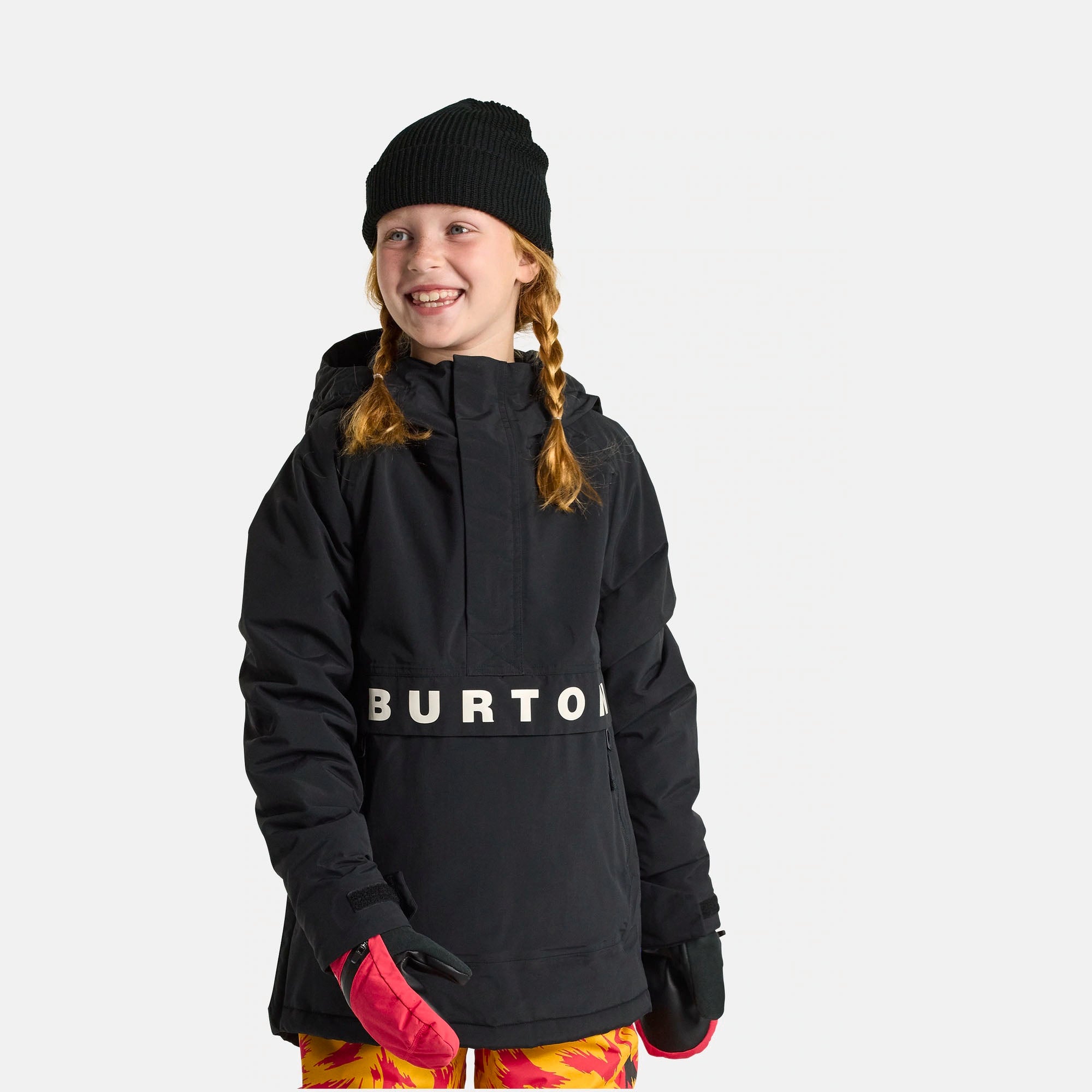 Boys & Girls Black 2L Hooded Ski Jacket