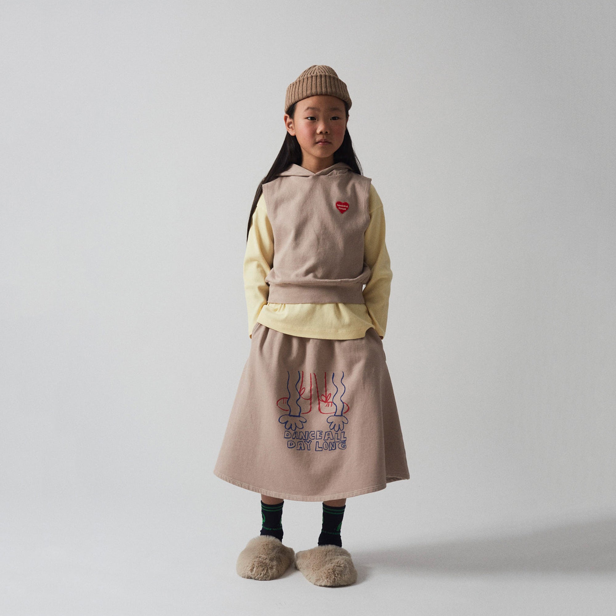 Girls Sand Cotton Skirt