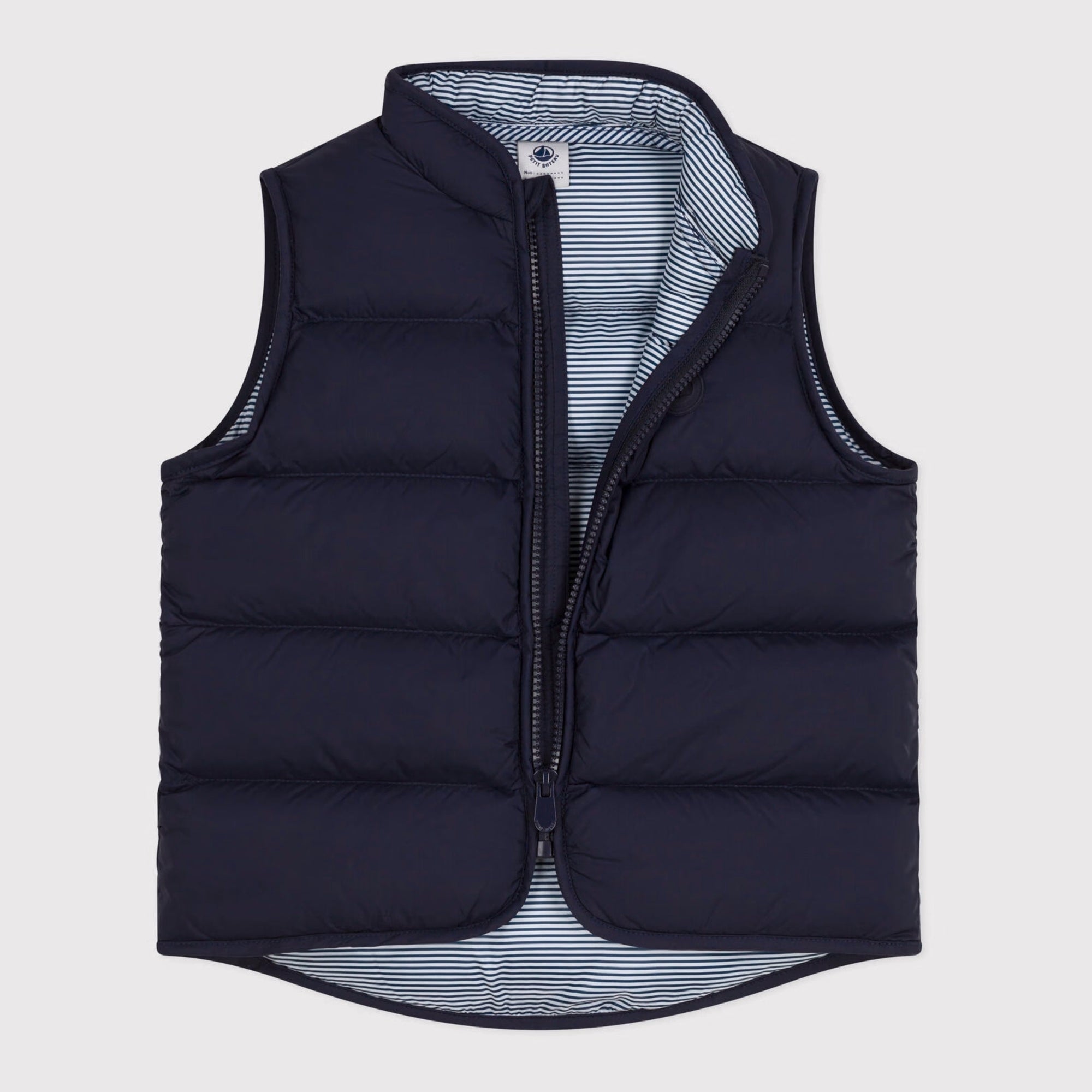 Boys Navy Padded Gilet