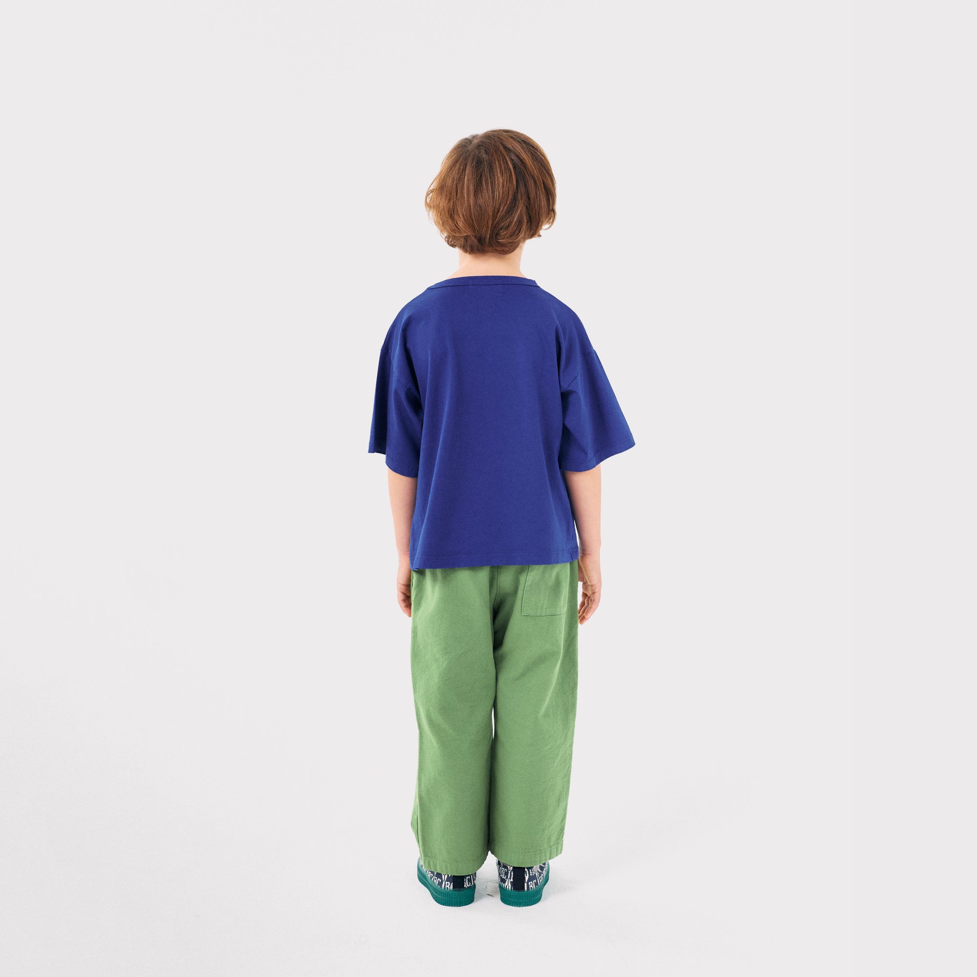 Boys & Girls Blue Printed Cotton T-Shirt