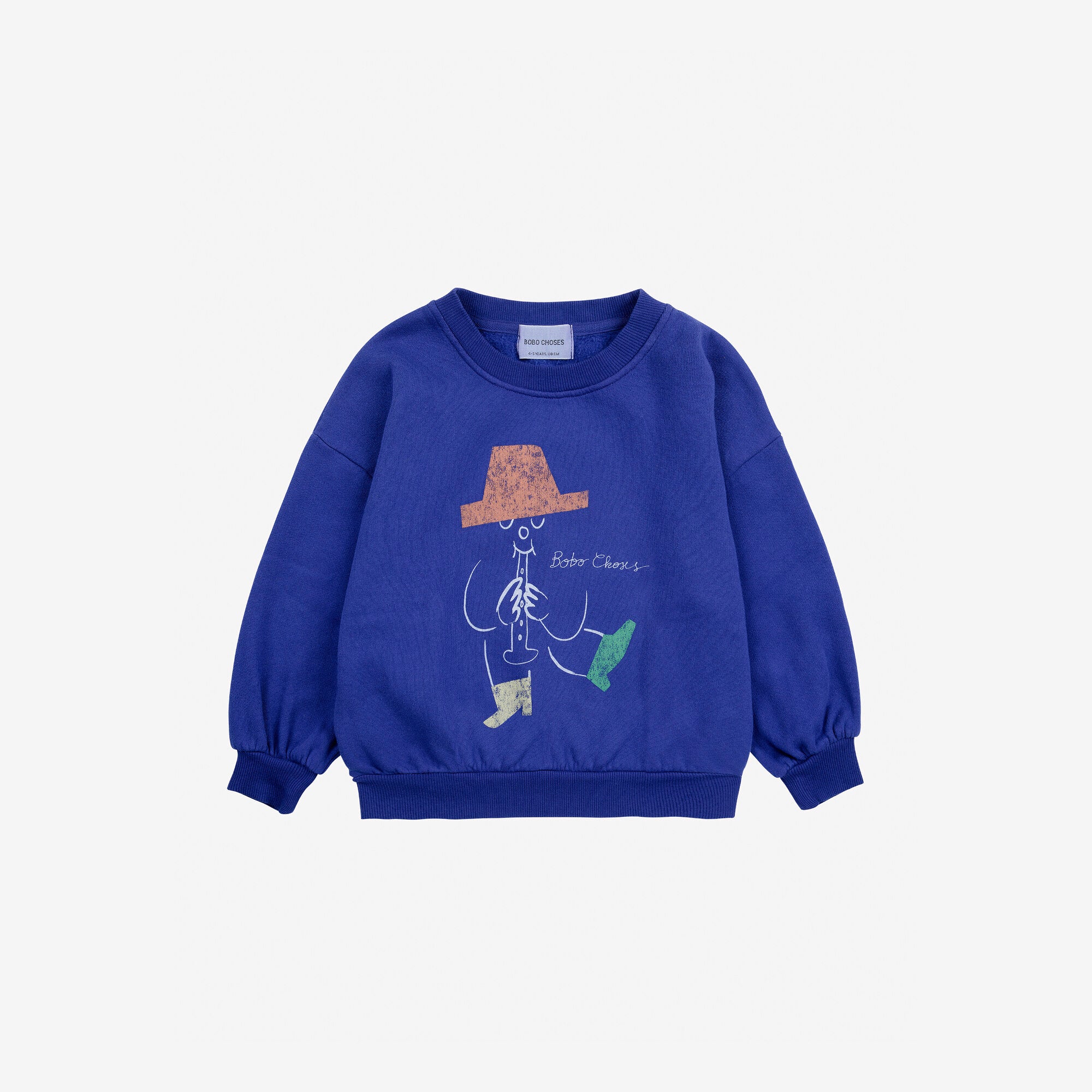 Boys & Girls Blue Printed Cotton Sweatshirt