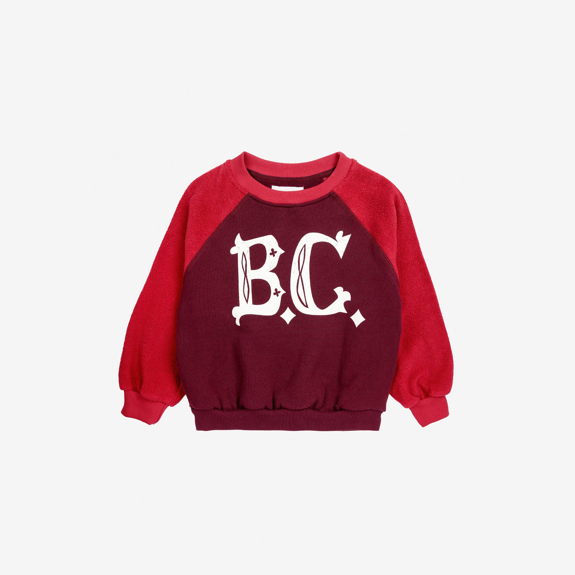 Boys & Girls Wine Red Cotton Sweatshirt