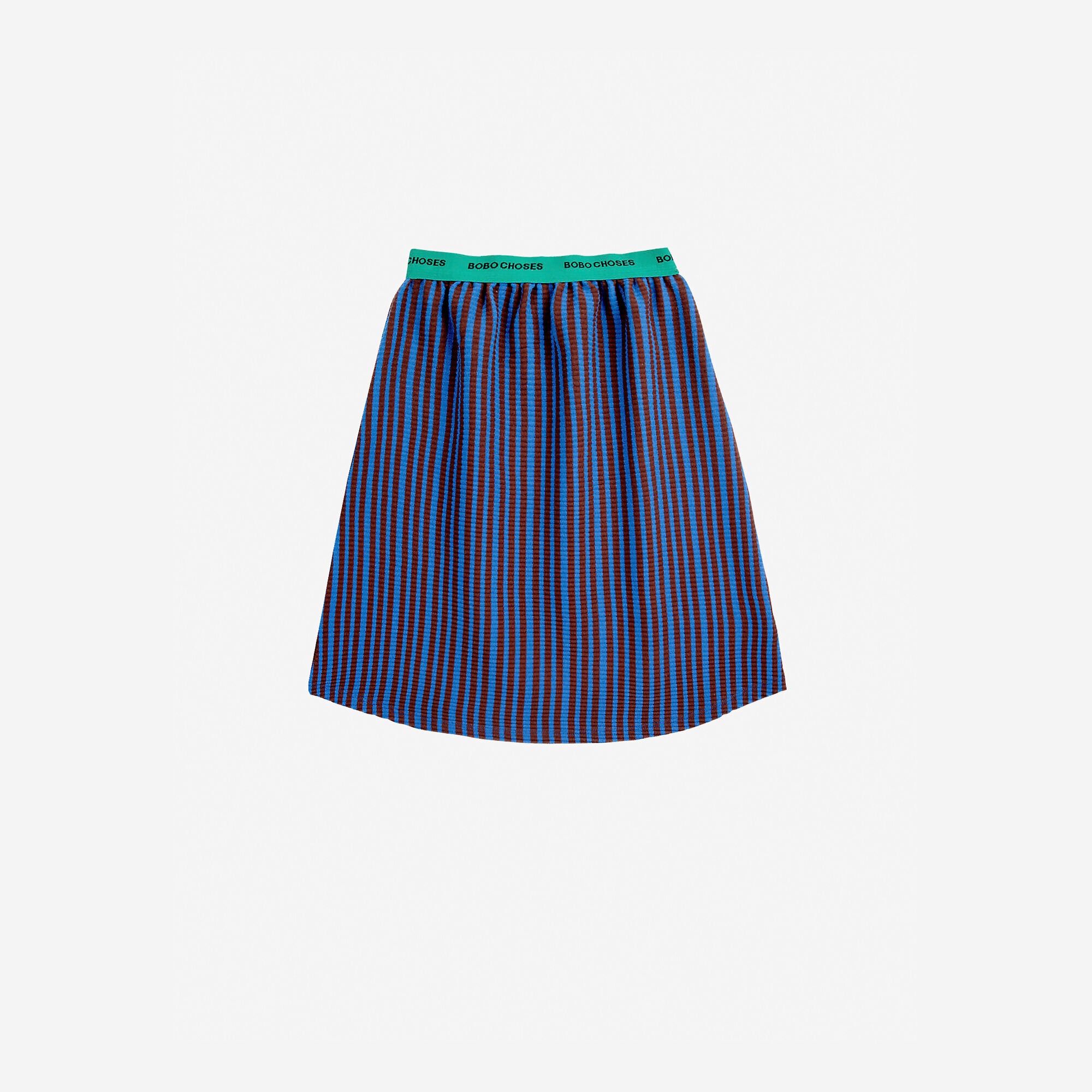 Girls Blue Stripes Skirt