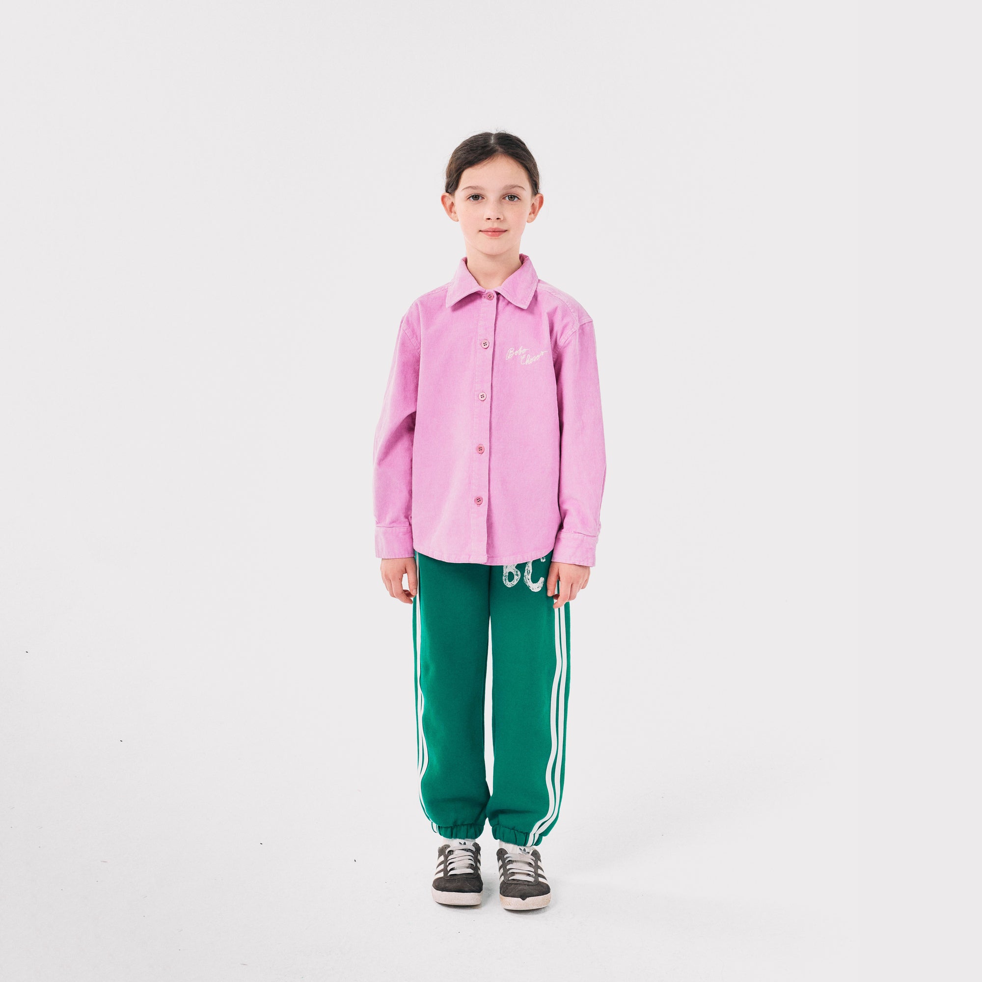 Boys & Girls Green Cotton Trousers