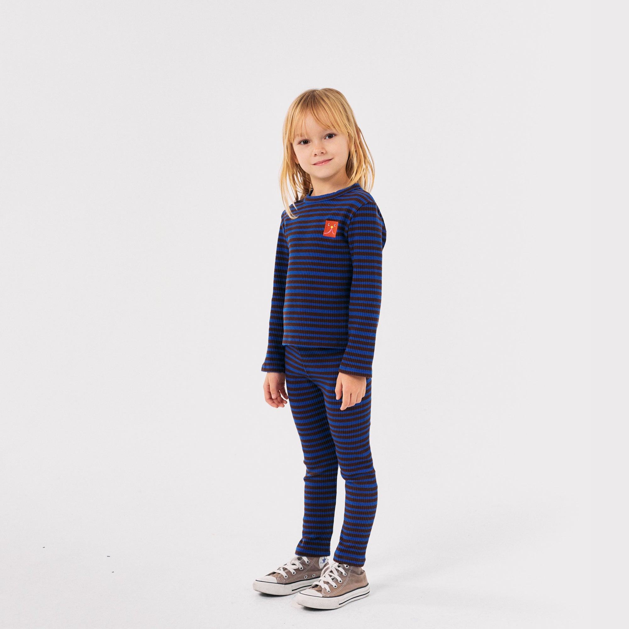 Boys & Girls Blue Stripes Leggings