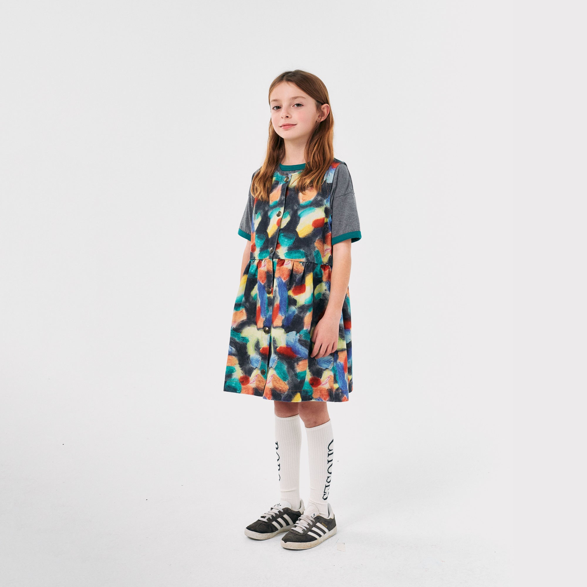 Girls Multicolor Cotton Dress