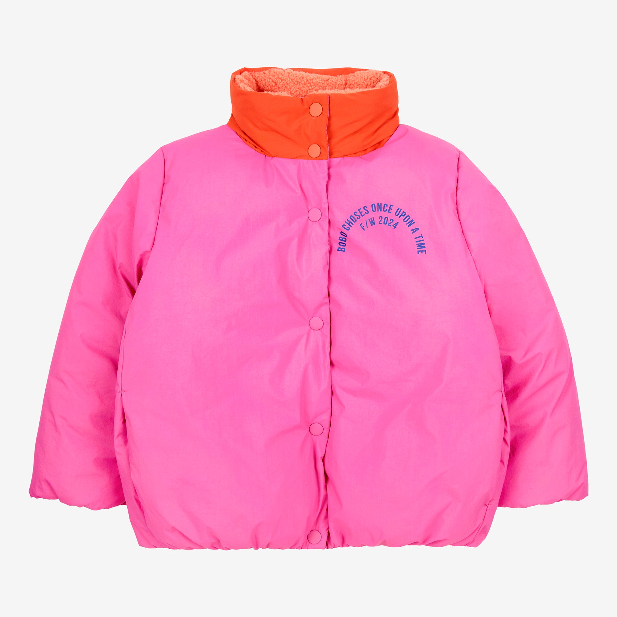 Girls Fluo Pink Padded Jacket