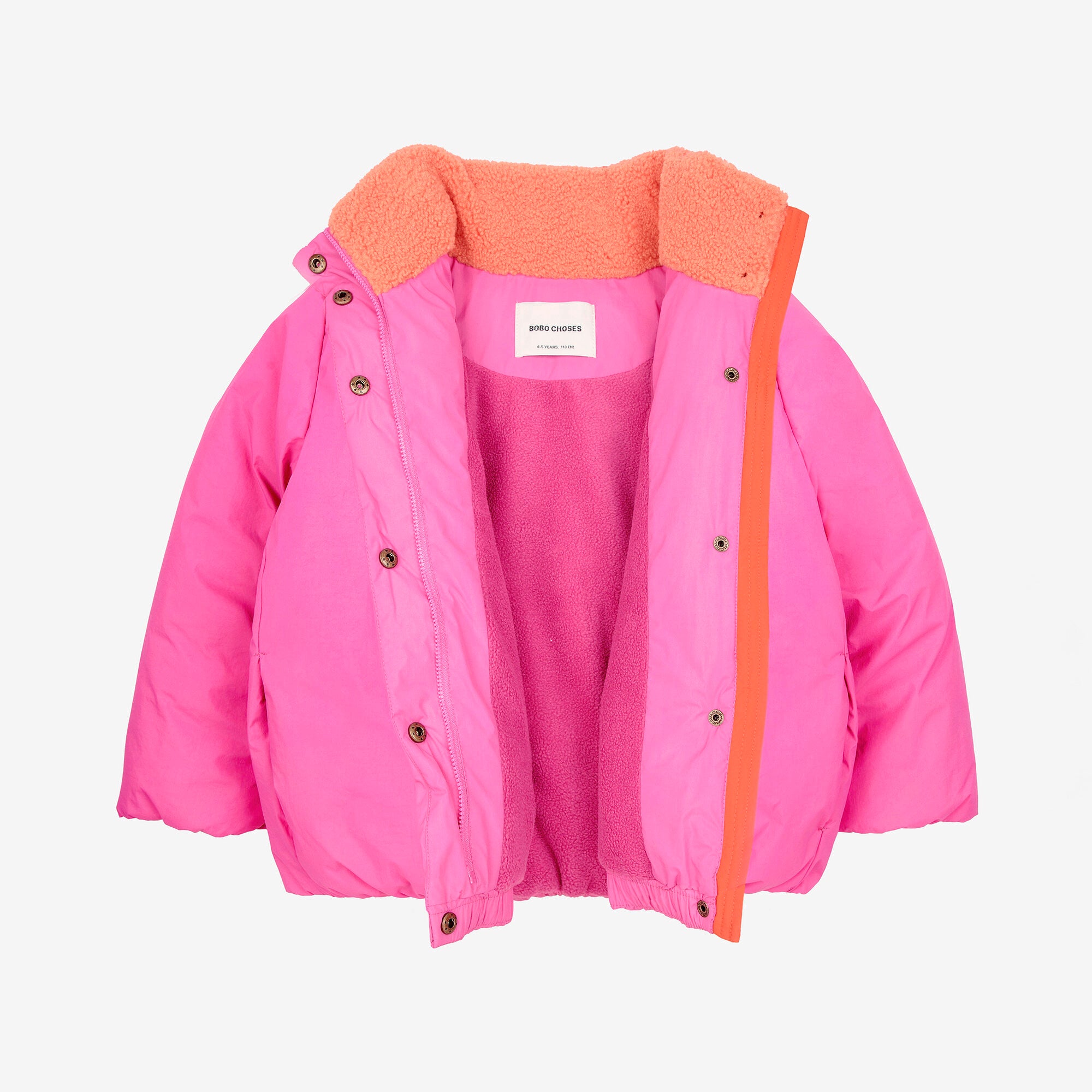 Girls Fluo Pink Padded Jacket