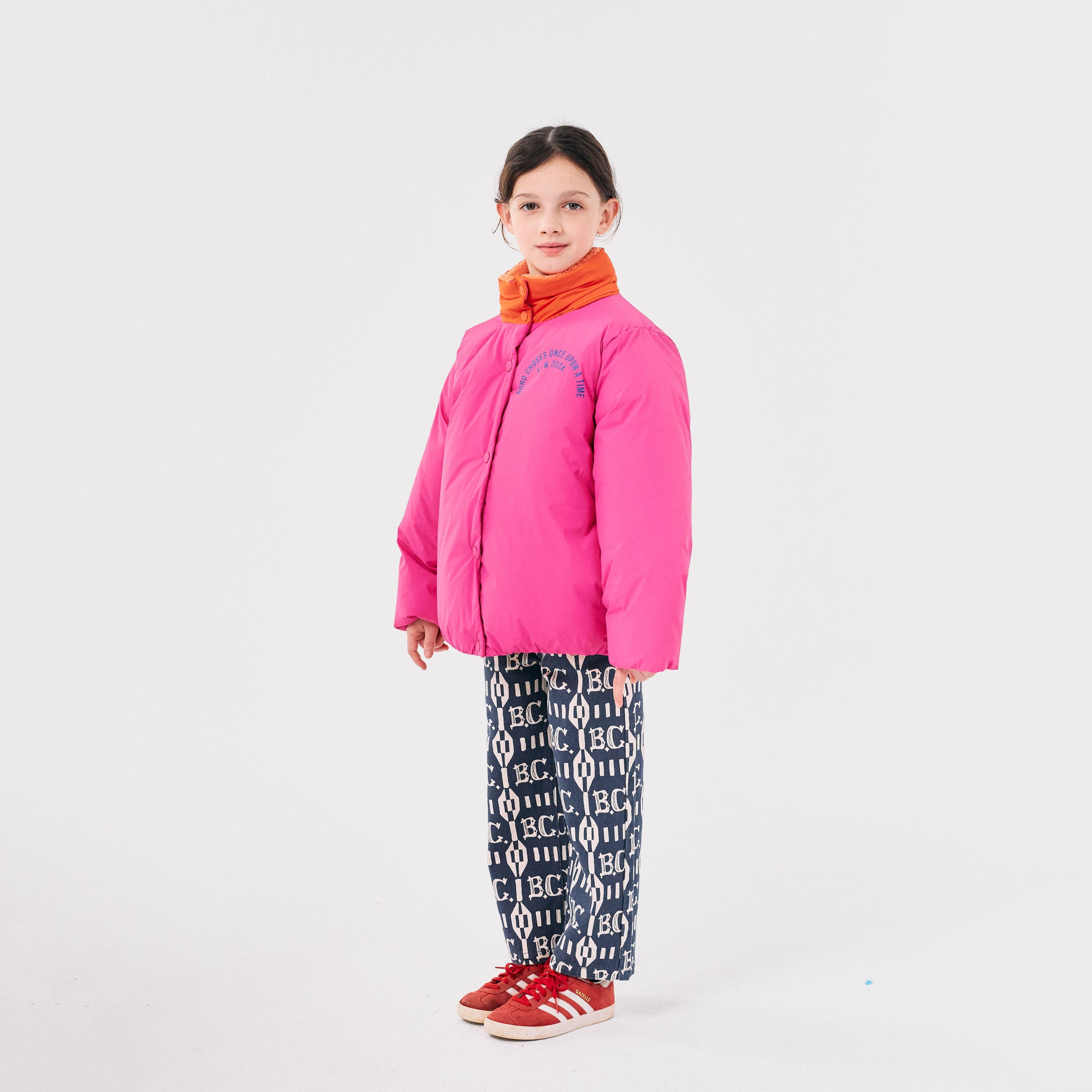 Girls Fluo Pink Padded Jacket