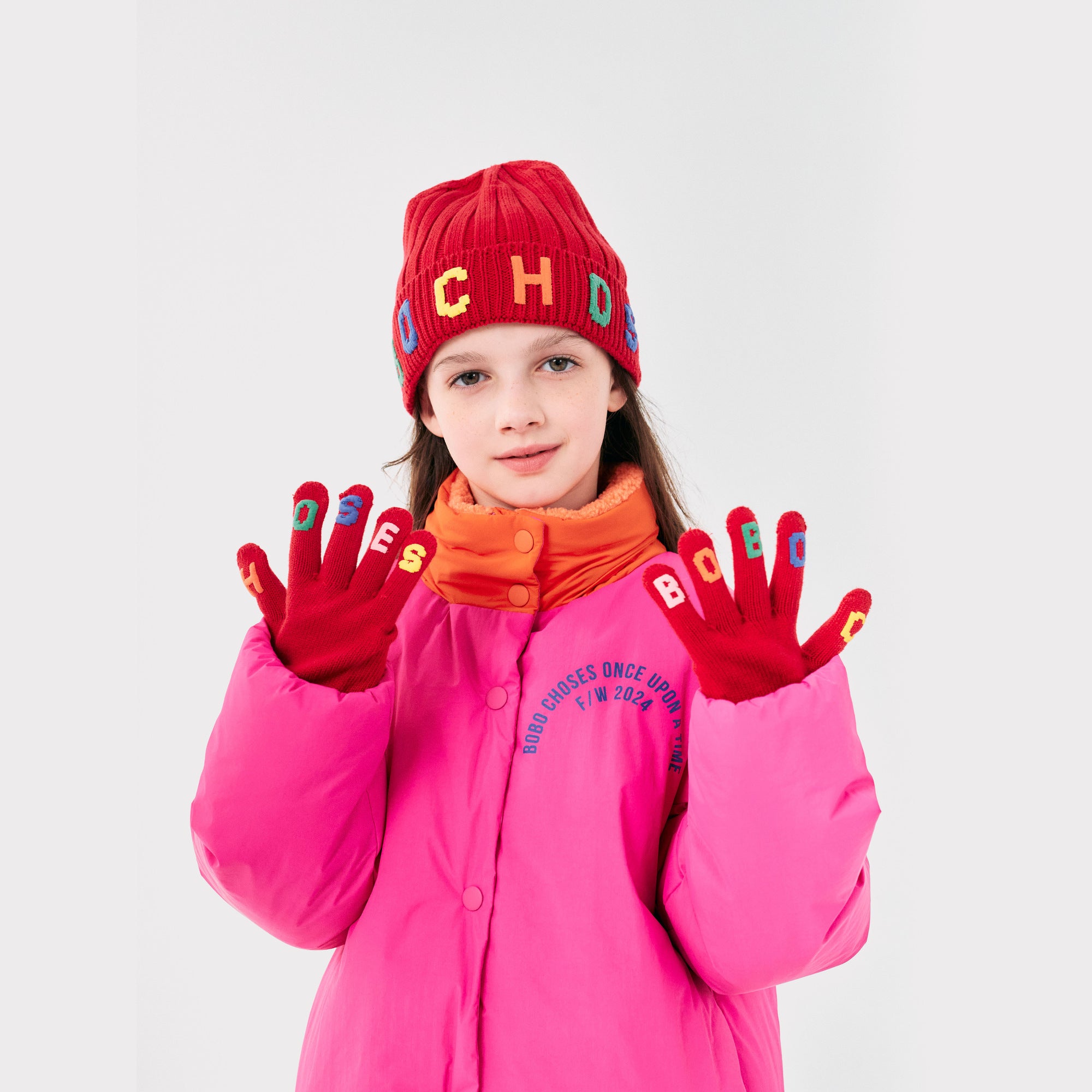 Boys & Girls Red Logo Knit Hat