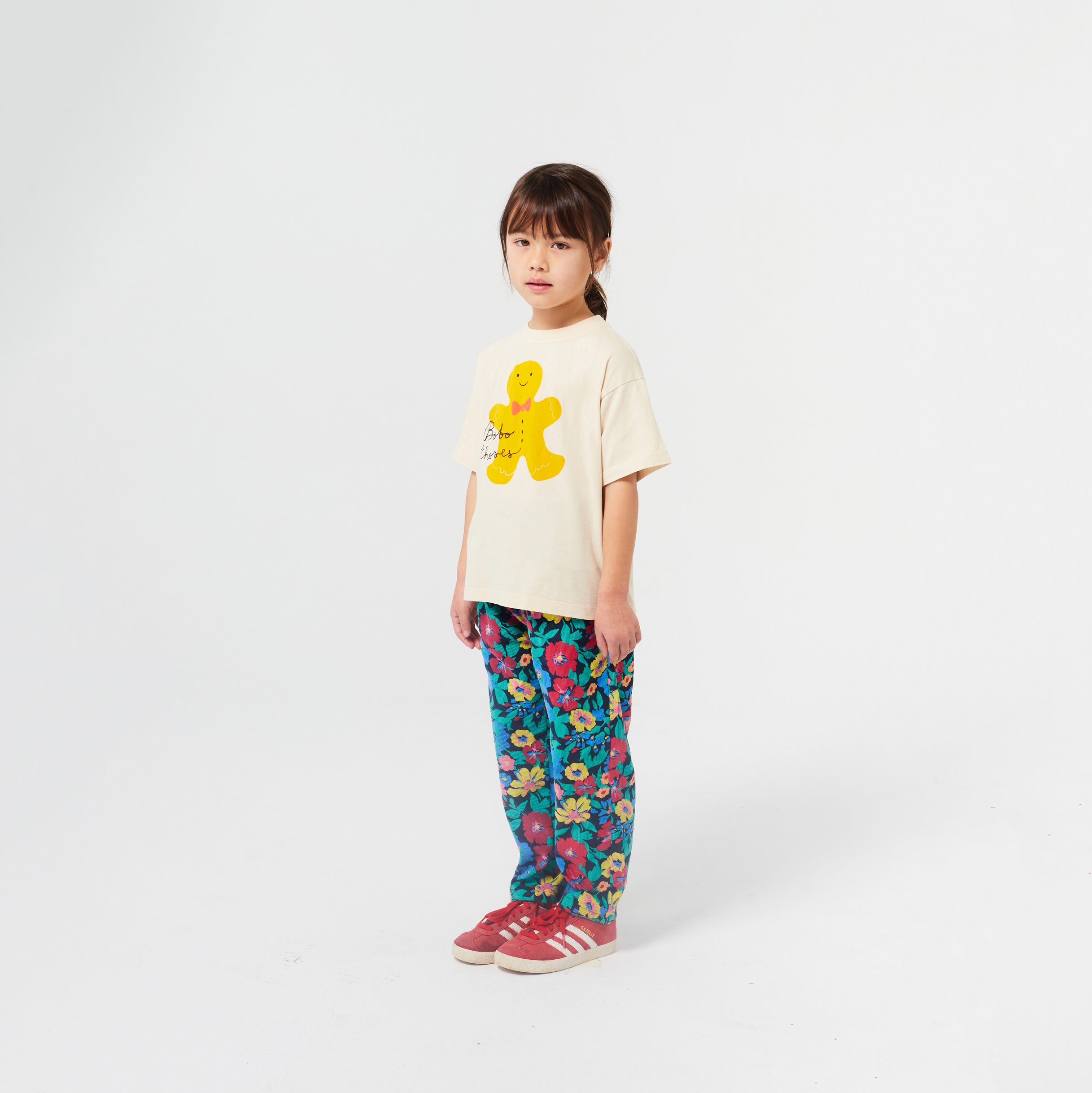 Boys & Girls White Gingerbread Printed Cotton T-Shirt