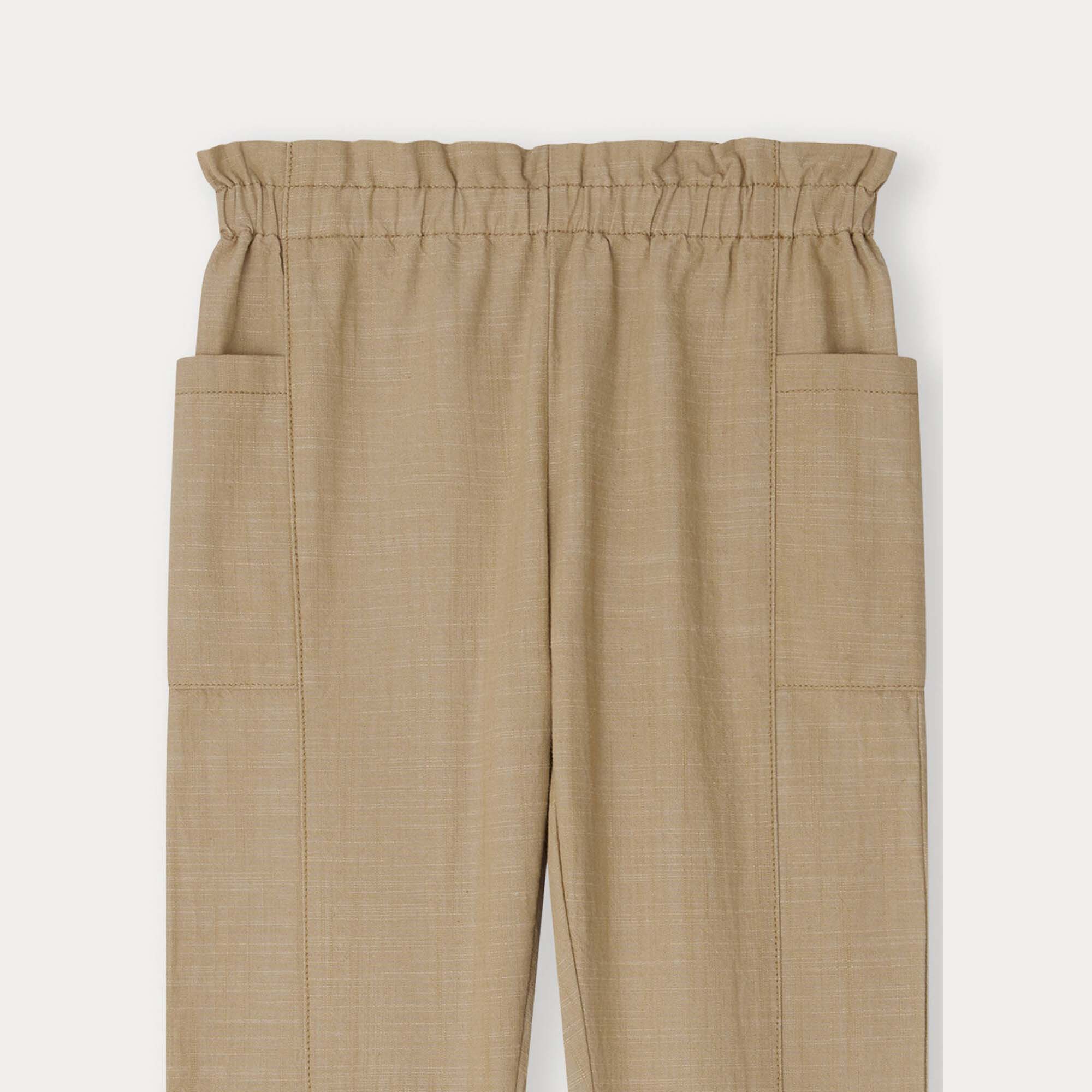 Girls Khaki Cotton Trousers