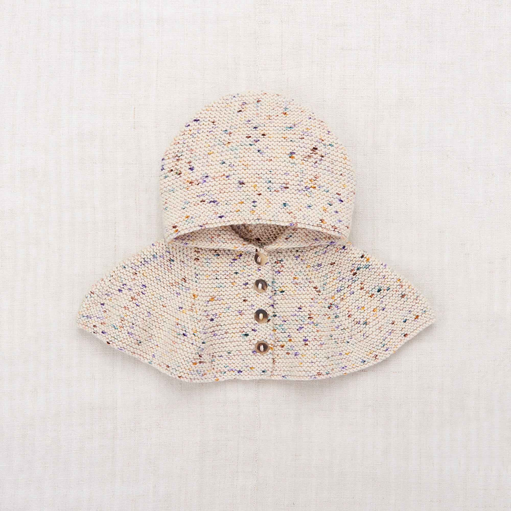 Boys & Girls Cream Wool Cape Hat