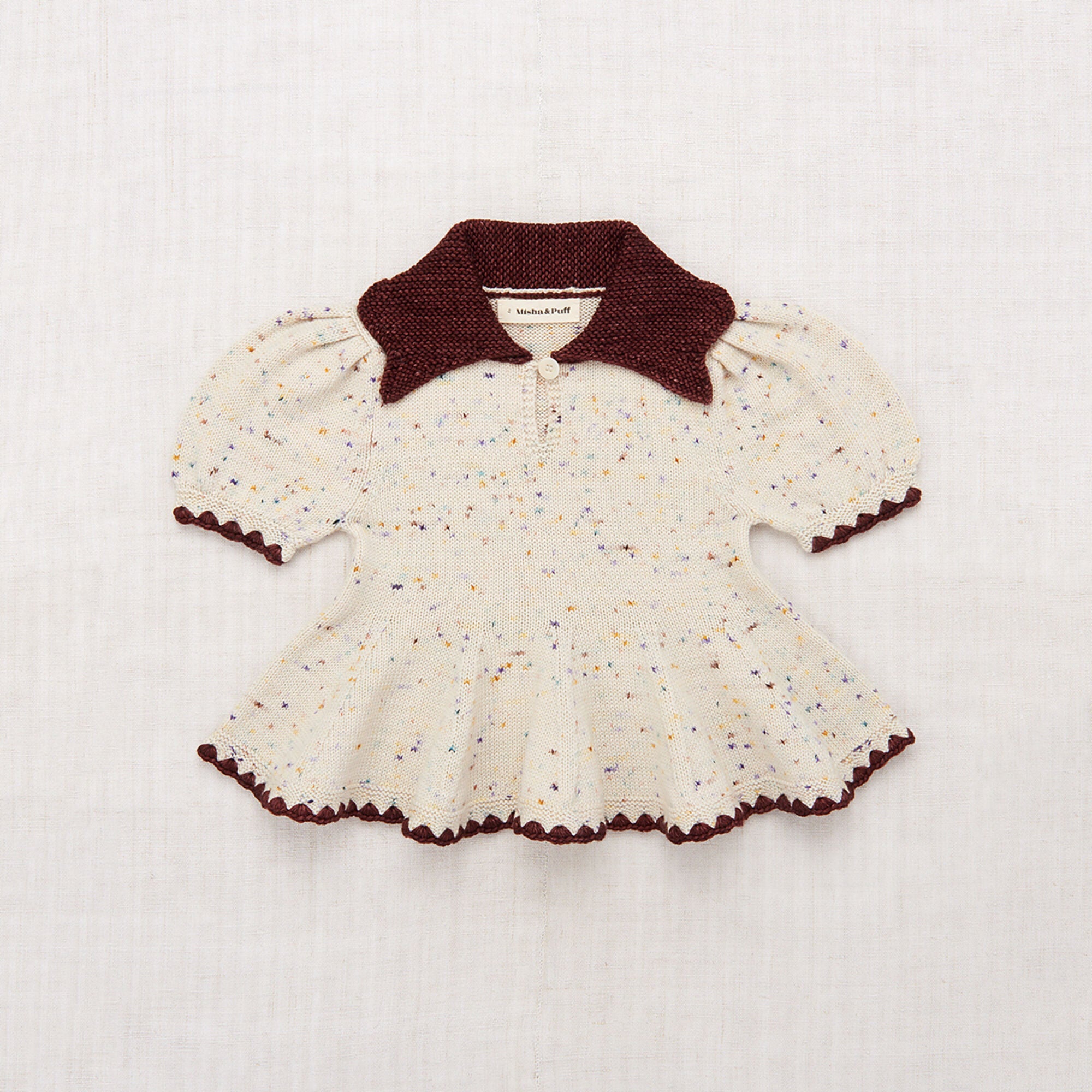 Girls Cream Puff Wool Top