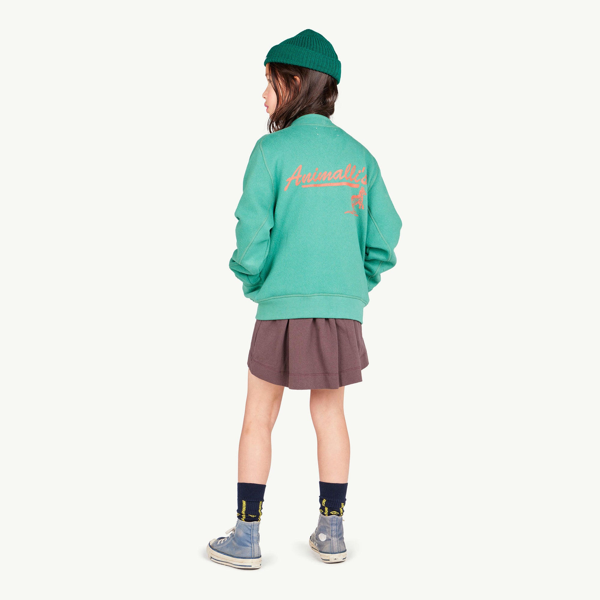 Girls Brown Logo Cotton Skirt