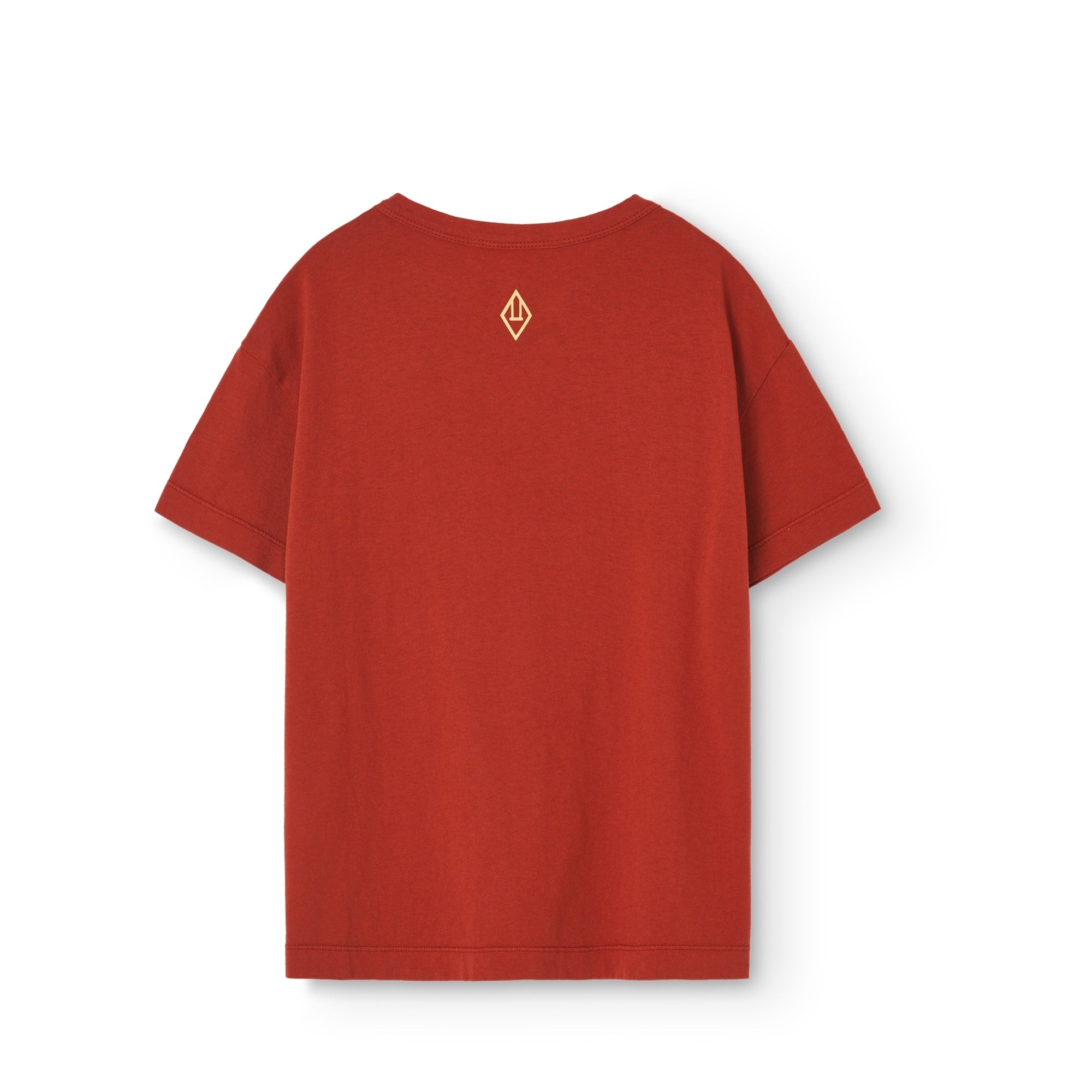 Boys & Girls Dark Red Logo Cotton T-Shirt