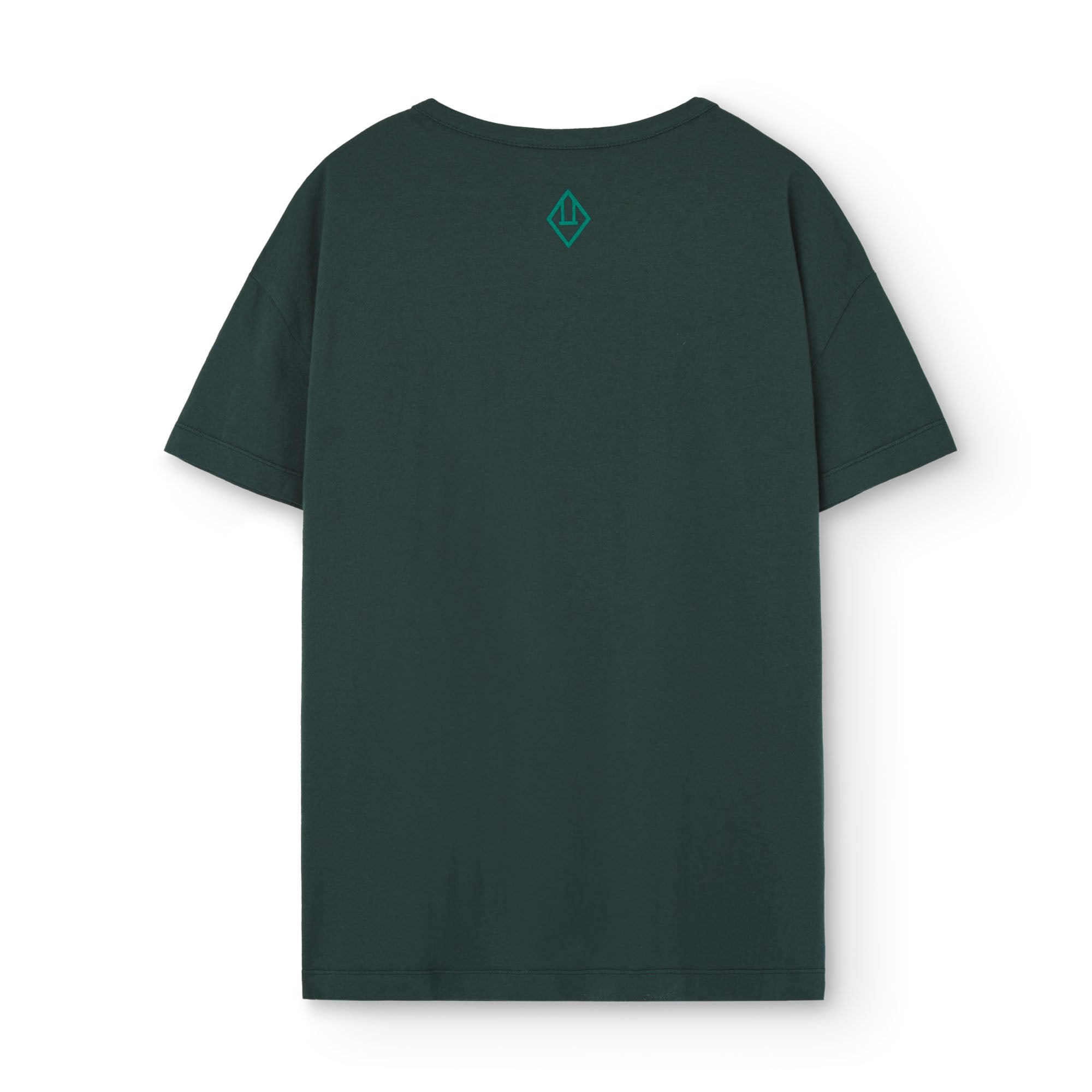 Women Dark Green Logo Cotton T-Shirt