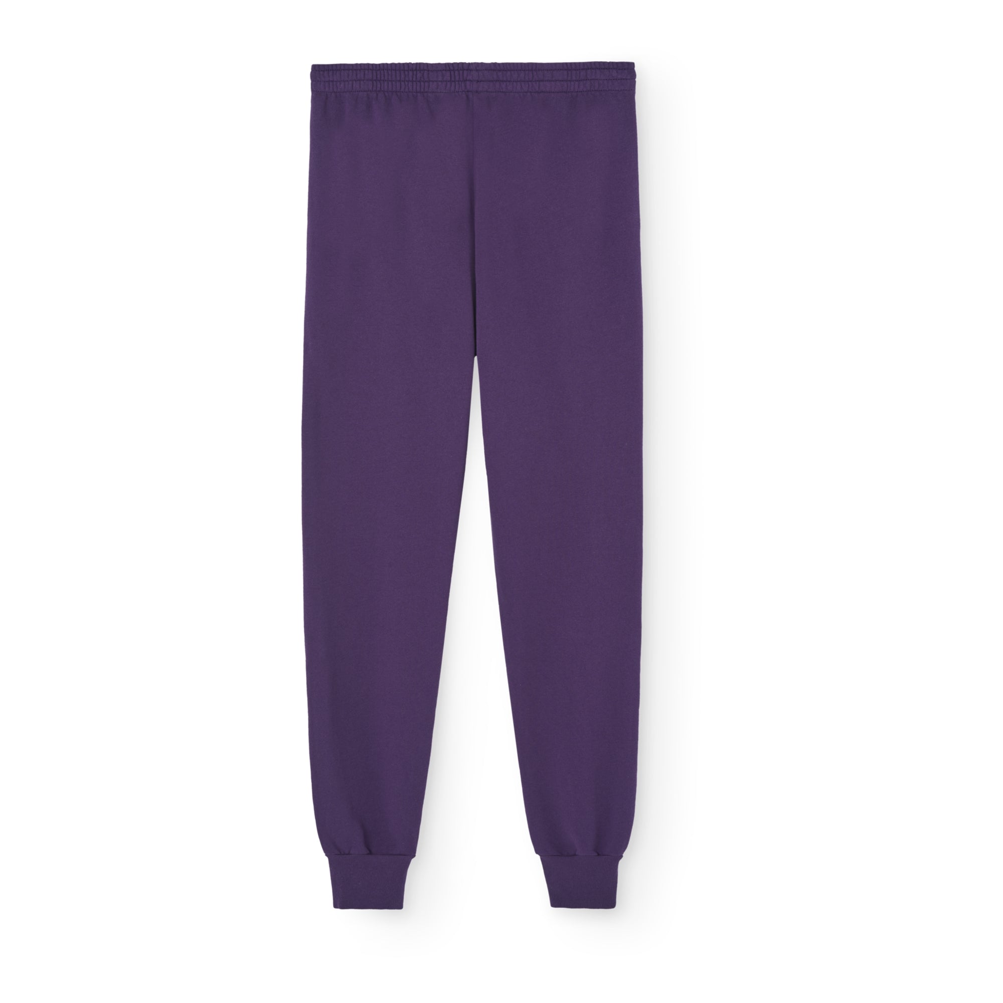 Women Dark Purple Logo Cotton Trousers