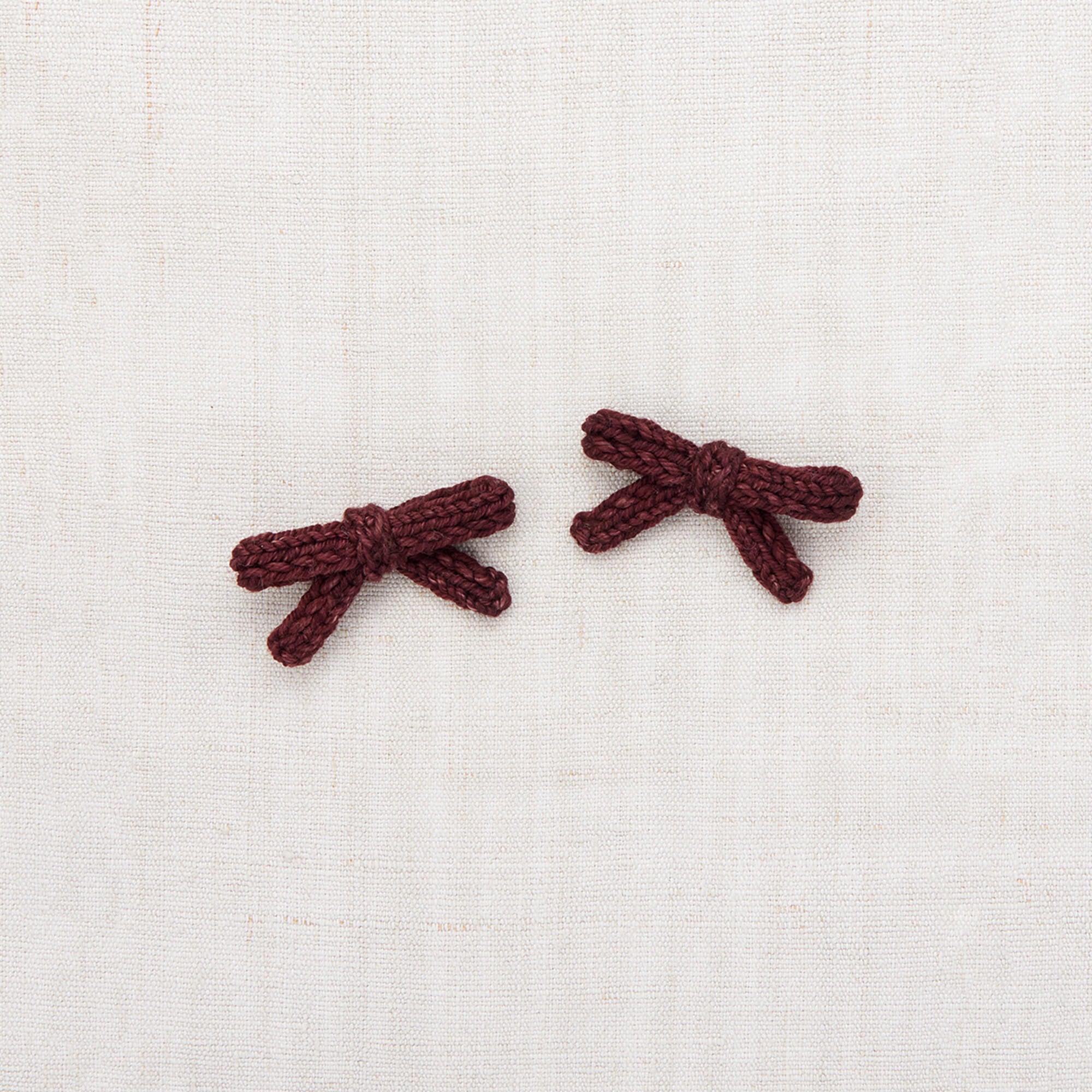 Girls Wine Red Bow Hair Clips