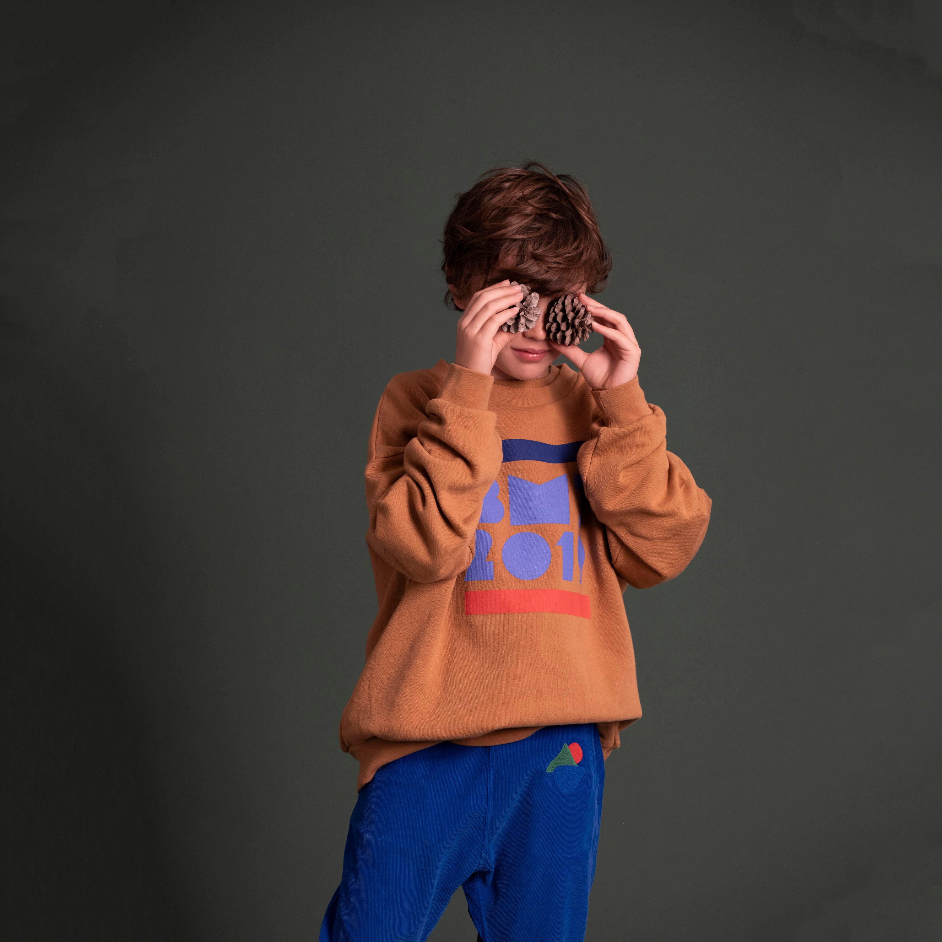 Boys & Girls Camel Cotton Sweatshirt