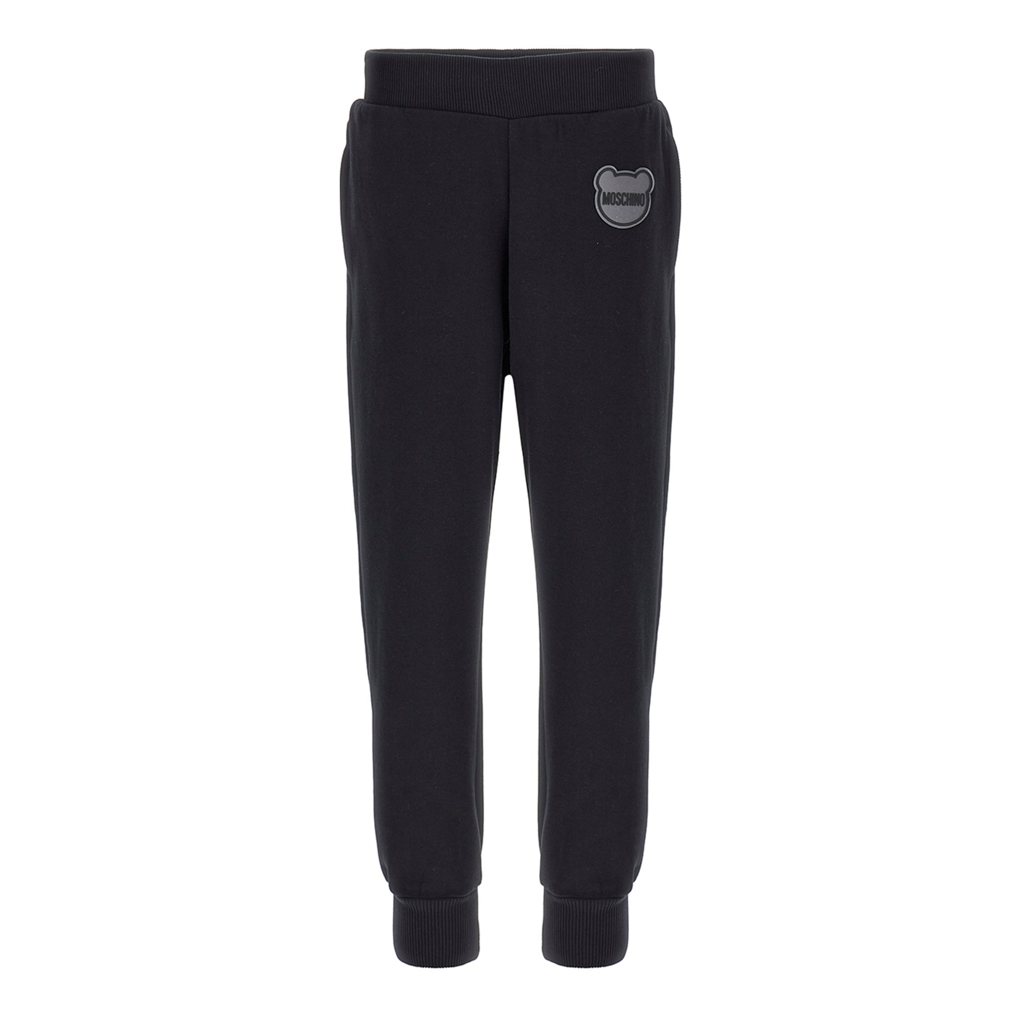 Boys & Girls Black Cotton Trousers