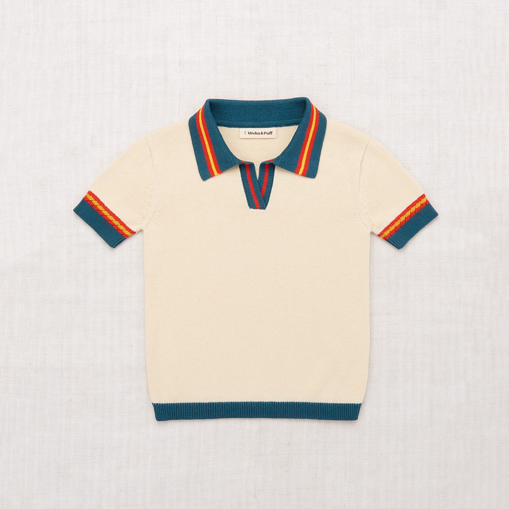 Boys & Girls Cream Cotton Polo Shirt