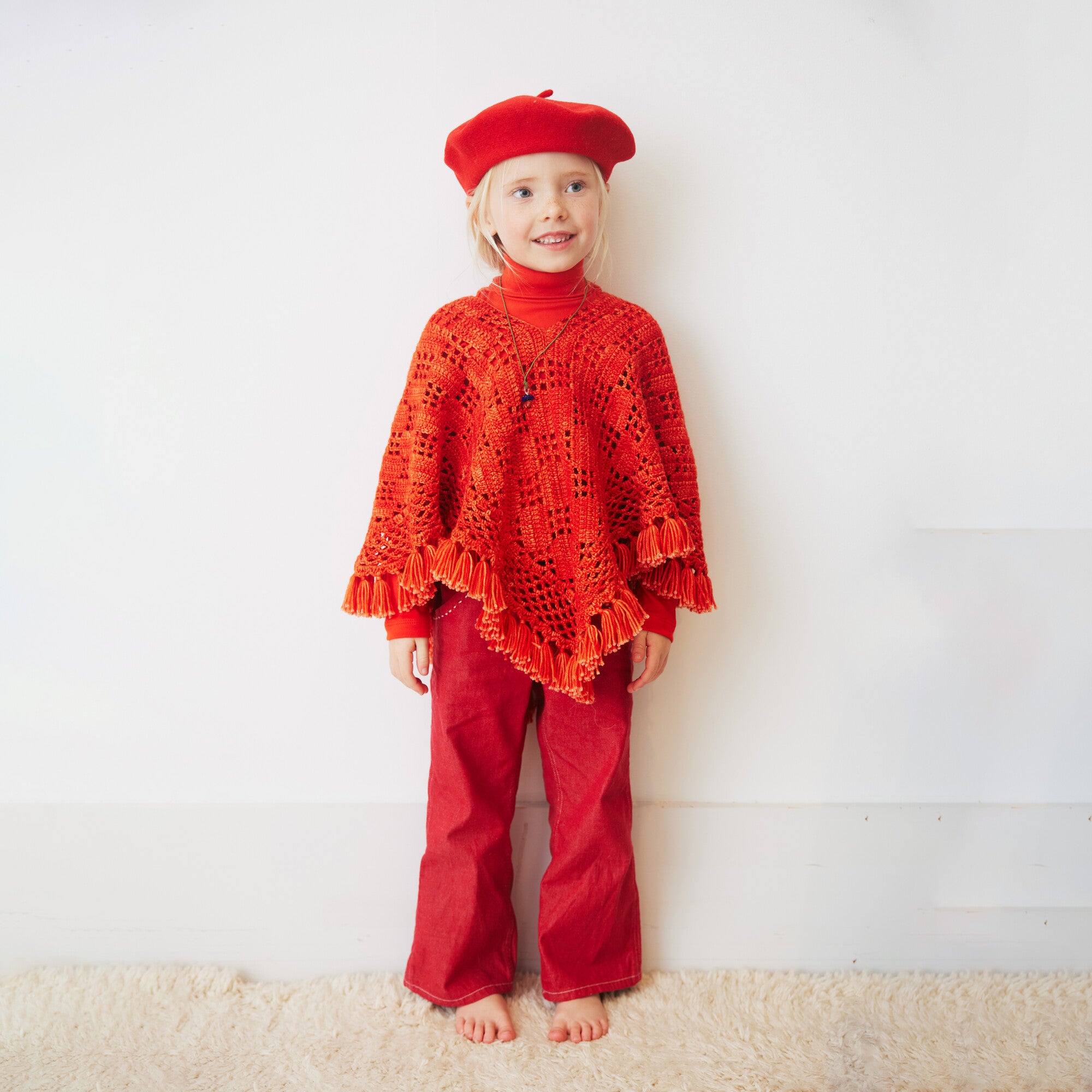 Boys & Girls Red Denim Trousers