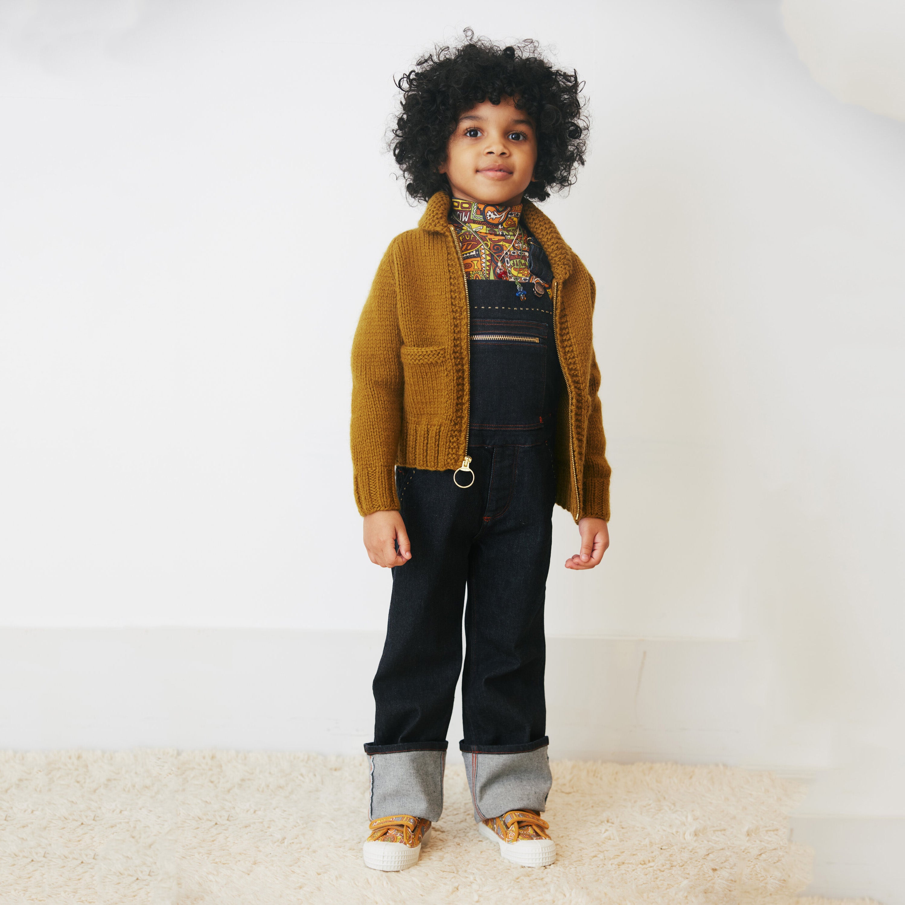 Boys & Girls Dark Blue Denim Jumpsuits