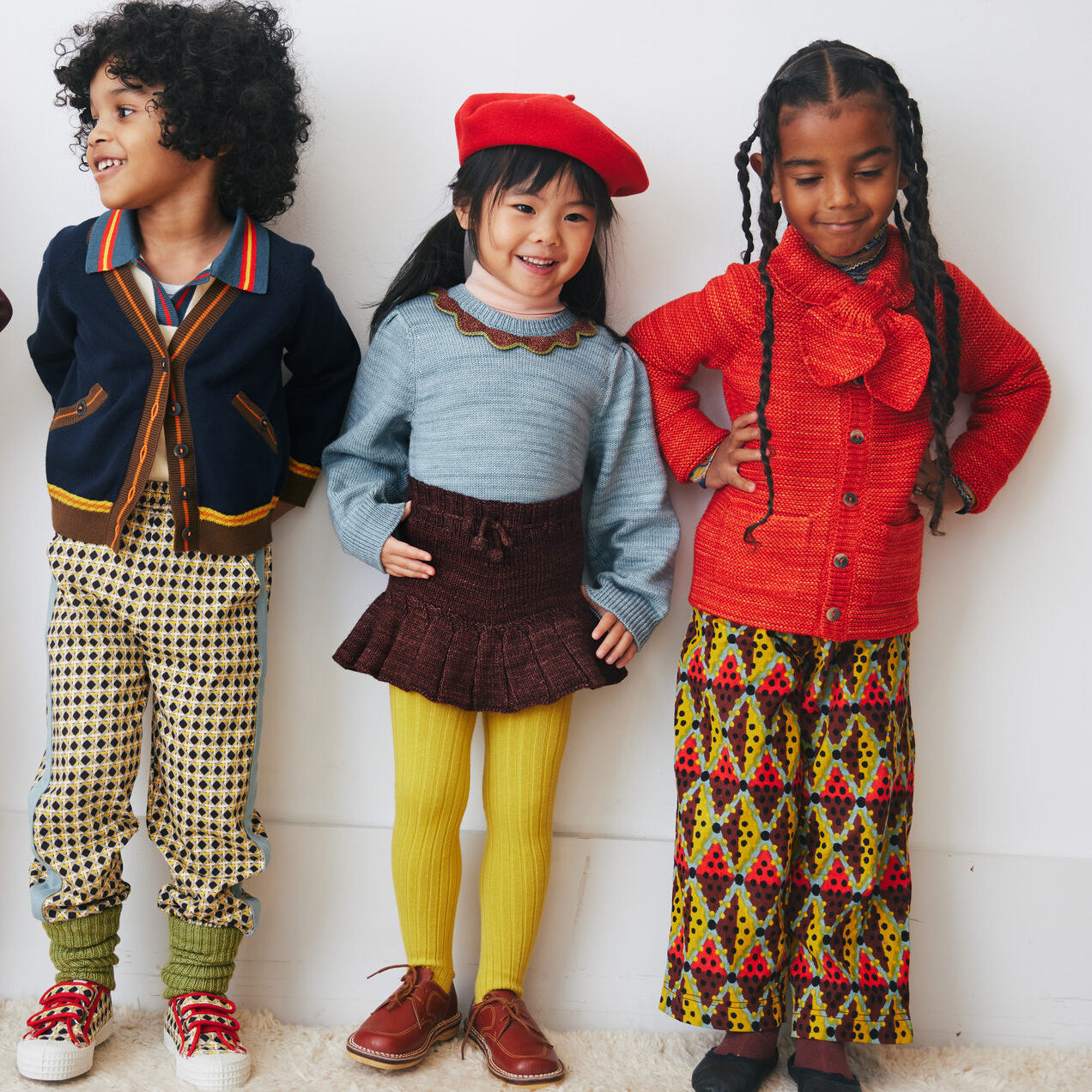 Boys & Girls Red Wool Cardigan