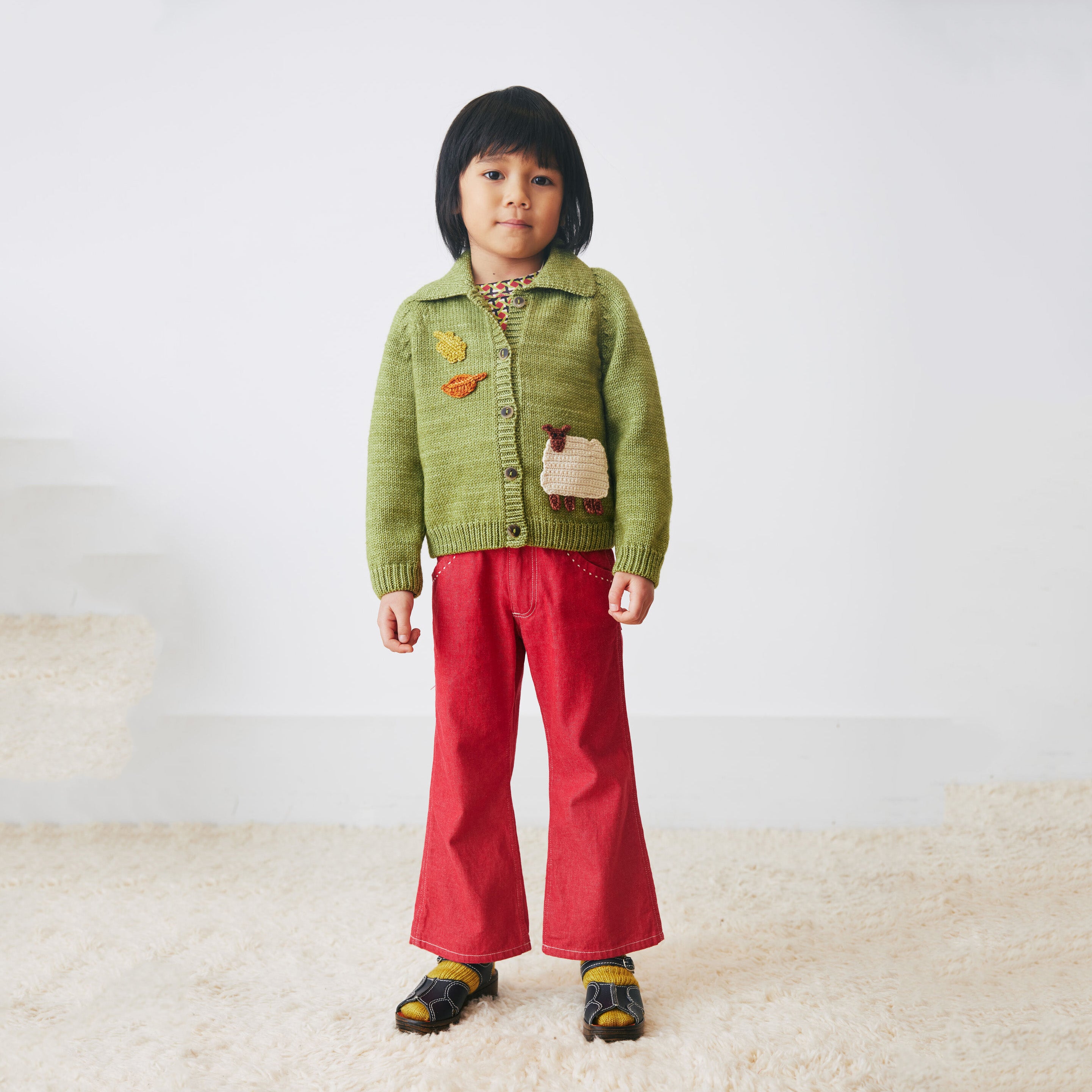 Boys & Girls Red Denim Trousers