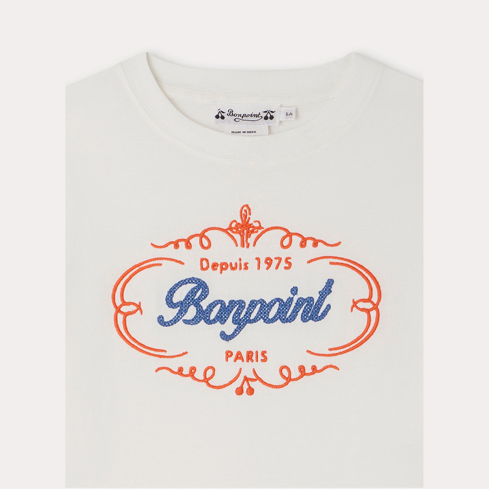 Boys White Logo Cotton T-Shirt