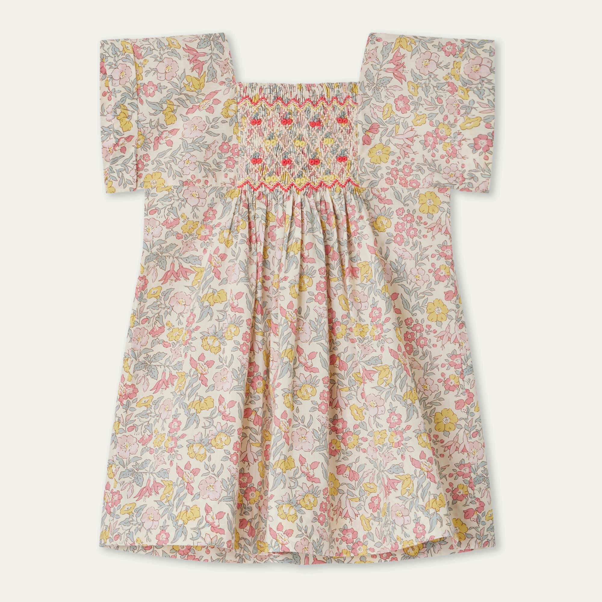 Baby Girls Pink Floral Cotton Dress