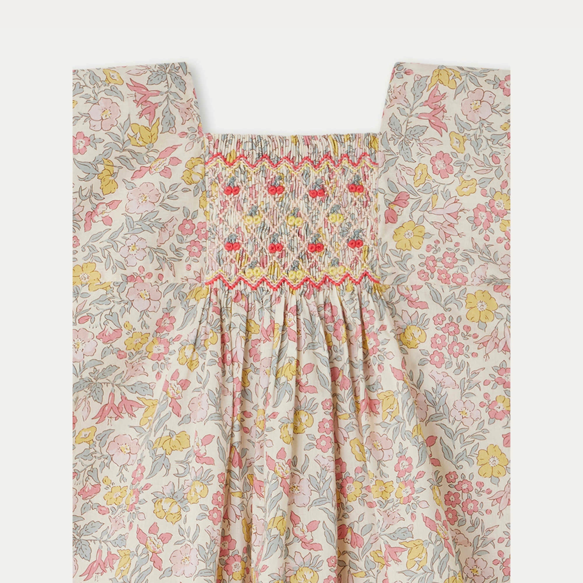 Baby Girls Pink Floral Cotton Dress