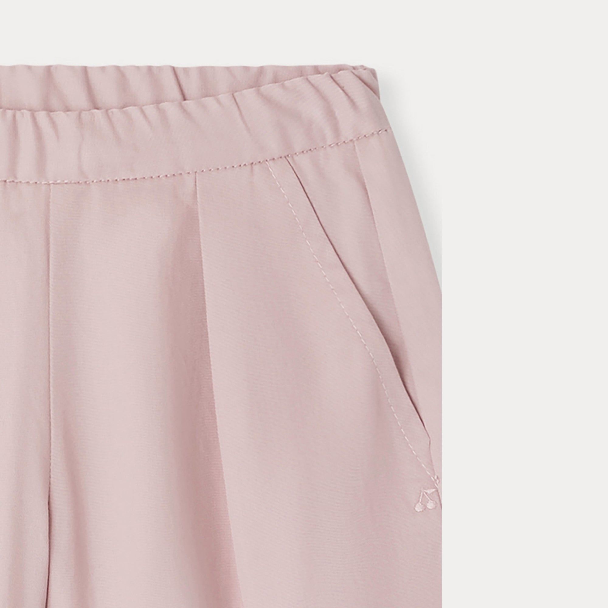 Girls Pink Cotton Shorts