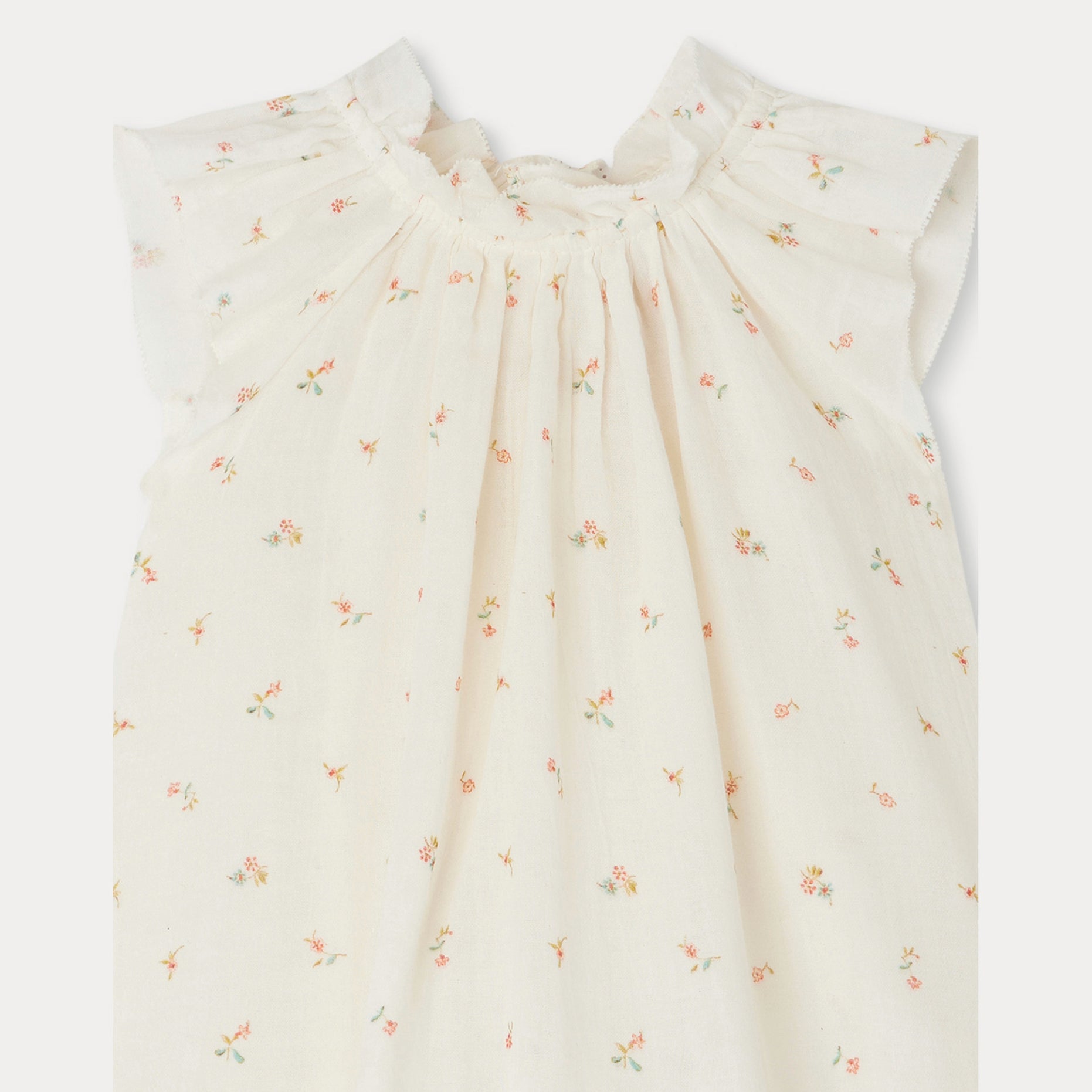 Baby Girls White Floral Cotton Dress