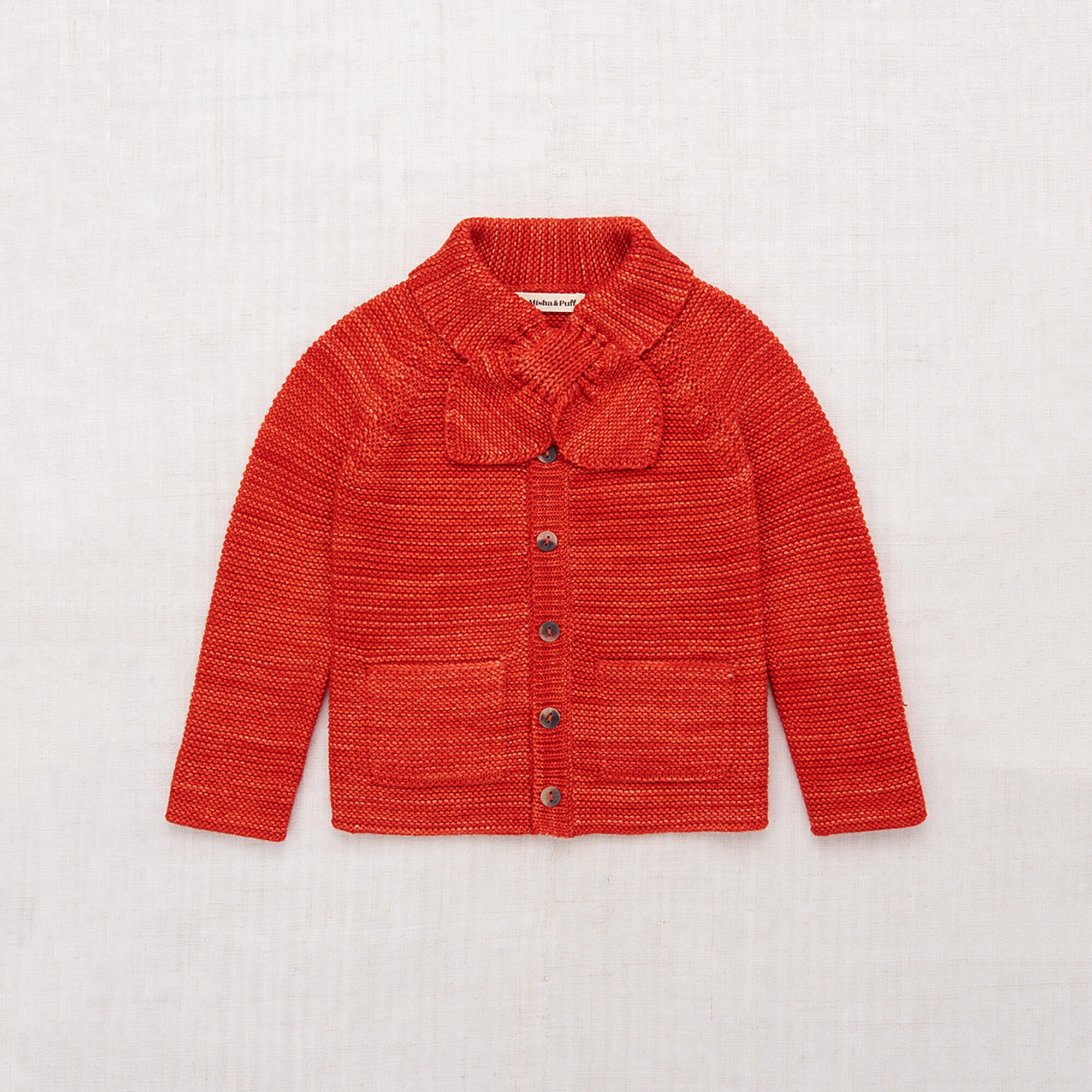 Boys & Girls Red Wool Cardigan