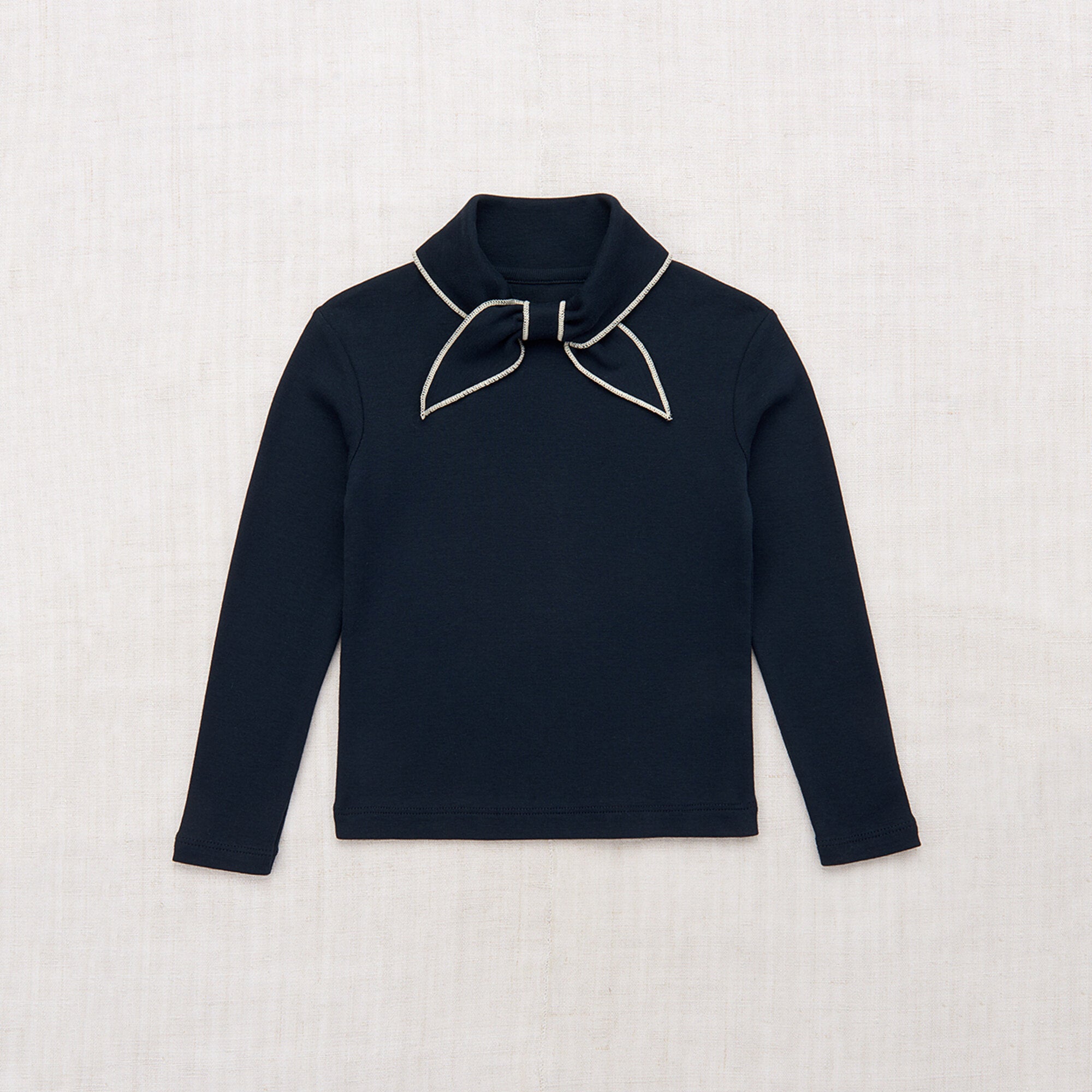 Boys & Girls Dark Blue Bow Cotton T-Shirt