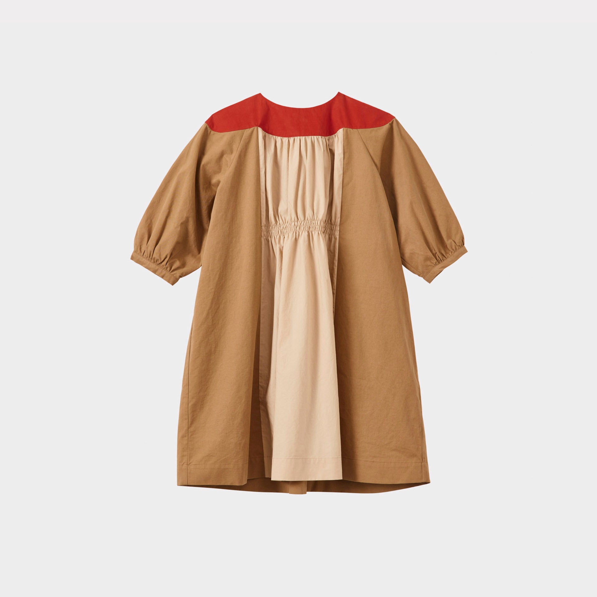 Girls Camel Cotton Dress