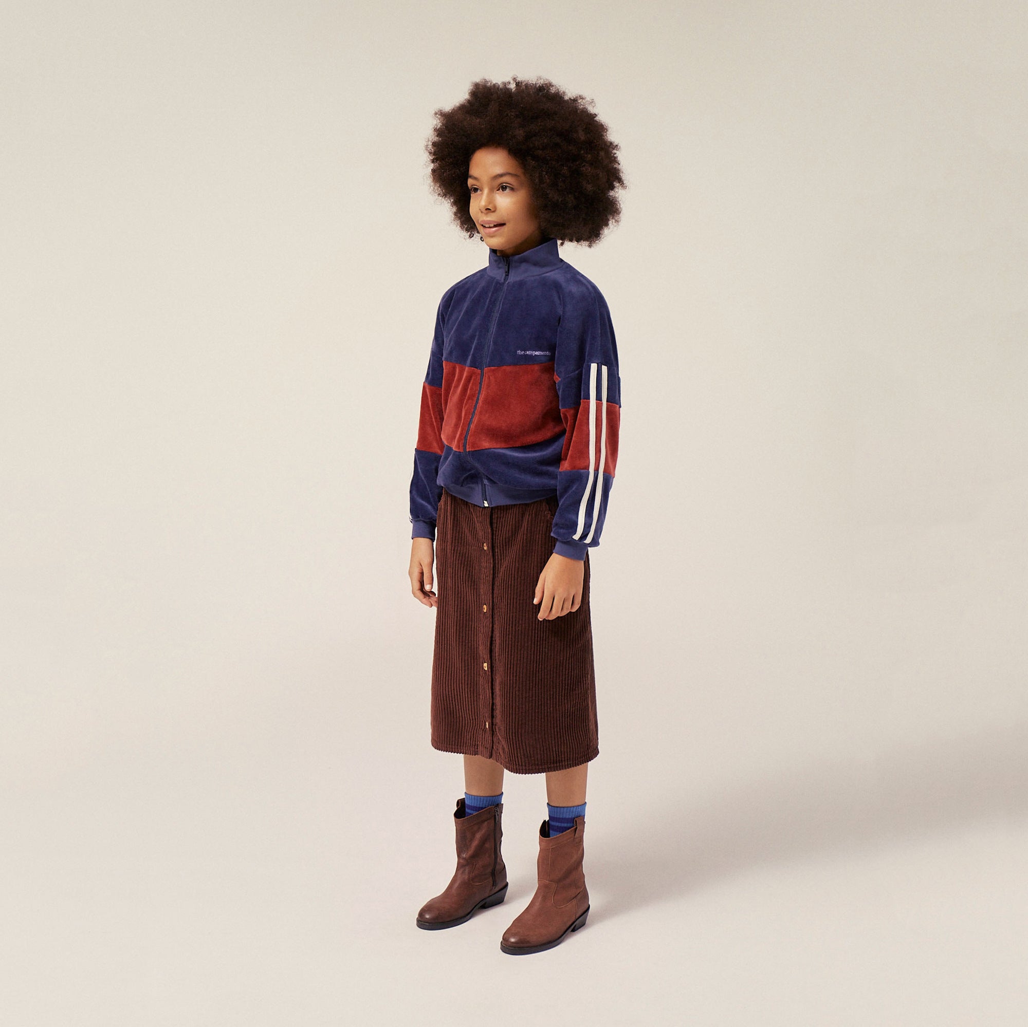 Girls Brown Corduroy Skirt