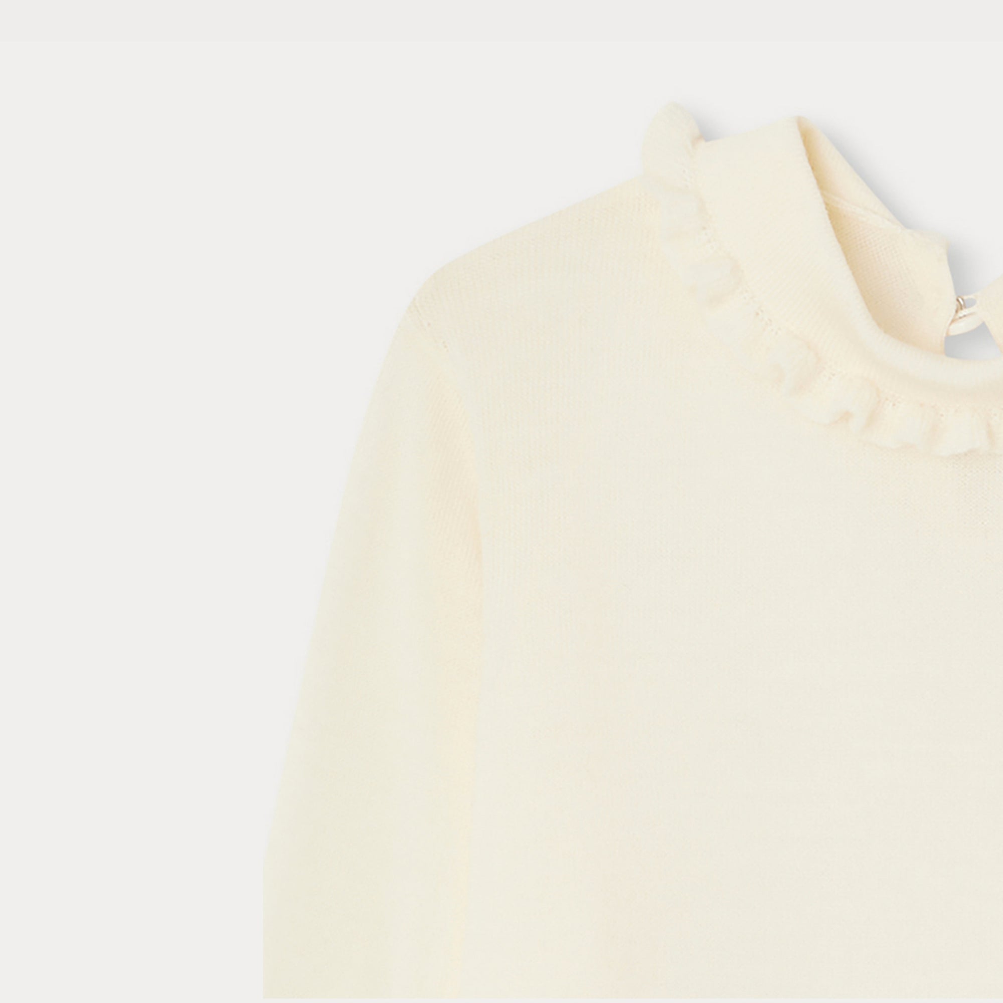 Girls White Wool Sweater